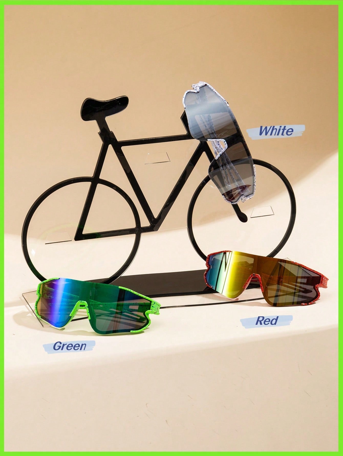 1pc Children's Geometric Pc Frame Windproof Cycling Fashionable Sunglasses With Optional Colors