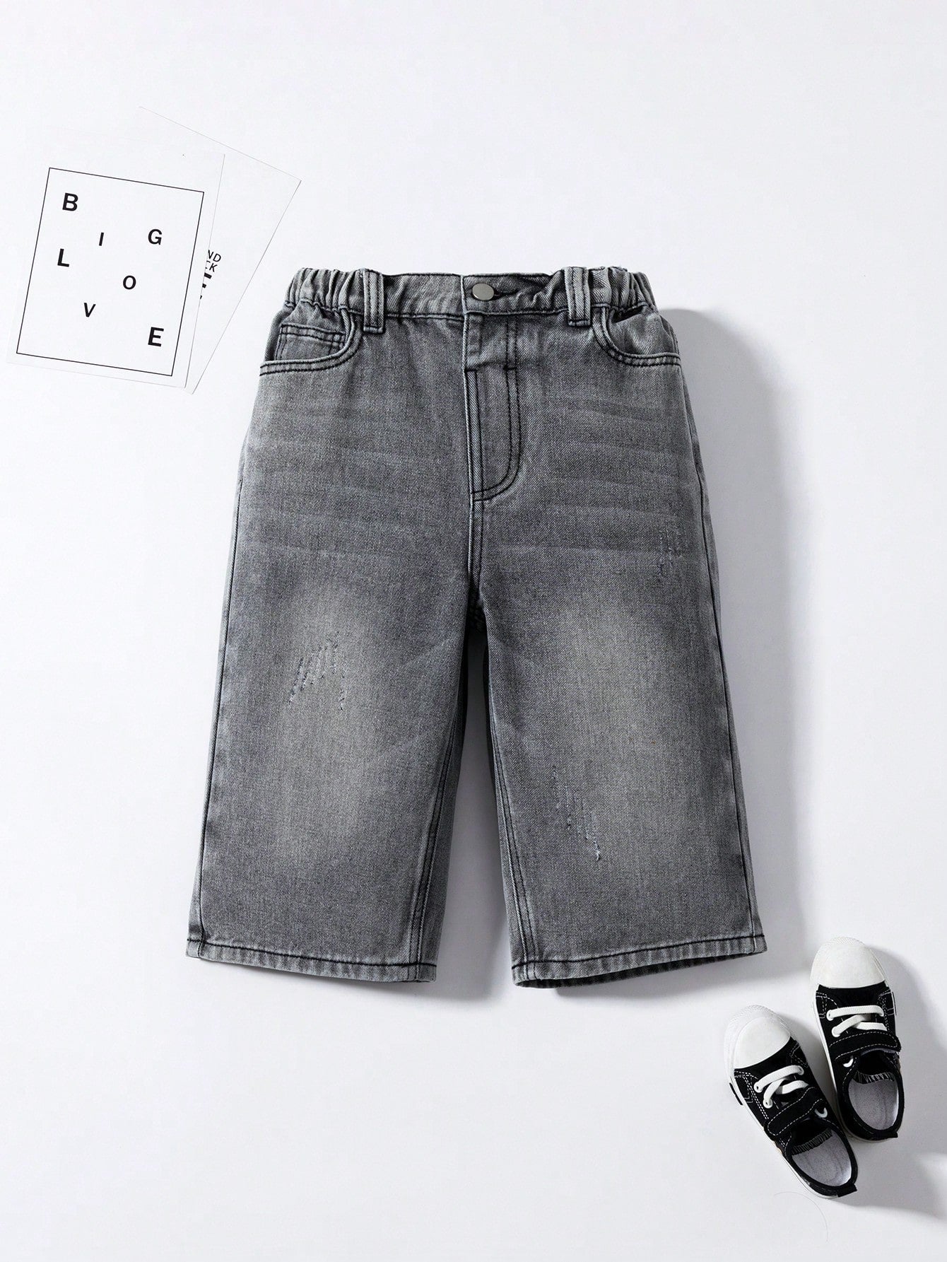 Tween Boy Fashionable Summer Casual Washed Denim Shorts