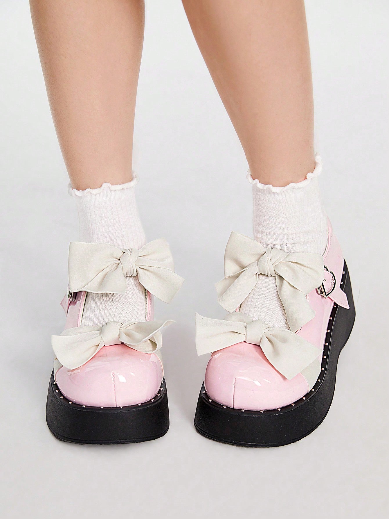 Stitch Detail Platform Mary Jane Shoes For Summer Vacation Shoes Summer Sale Back To School Shoes College Student Shoes