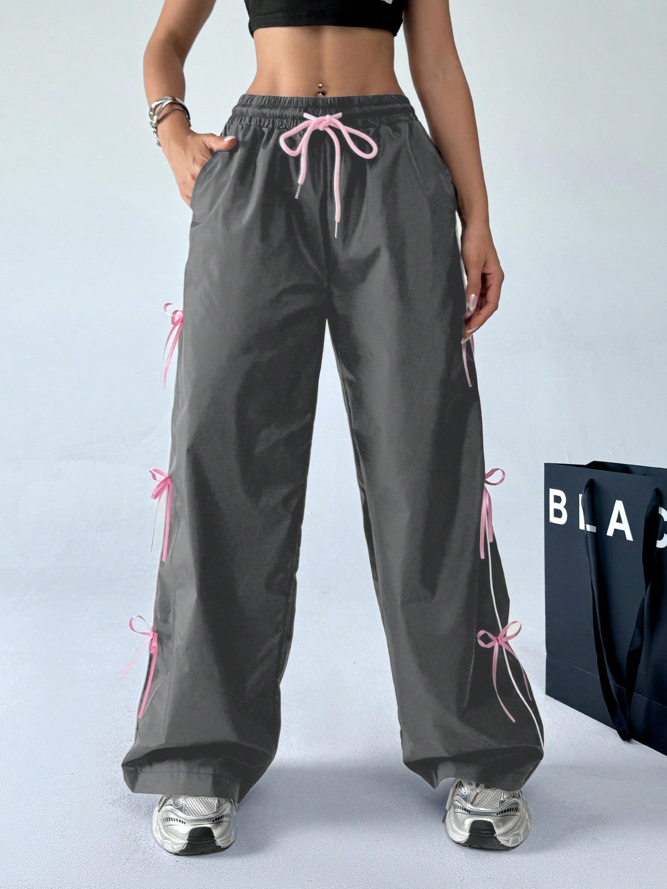 Women\ Pants With Bowknot Decoration