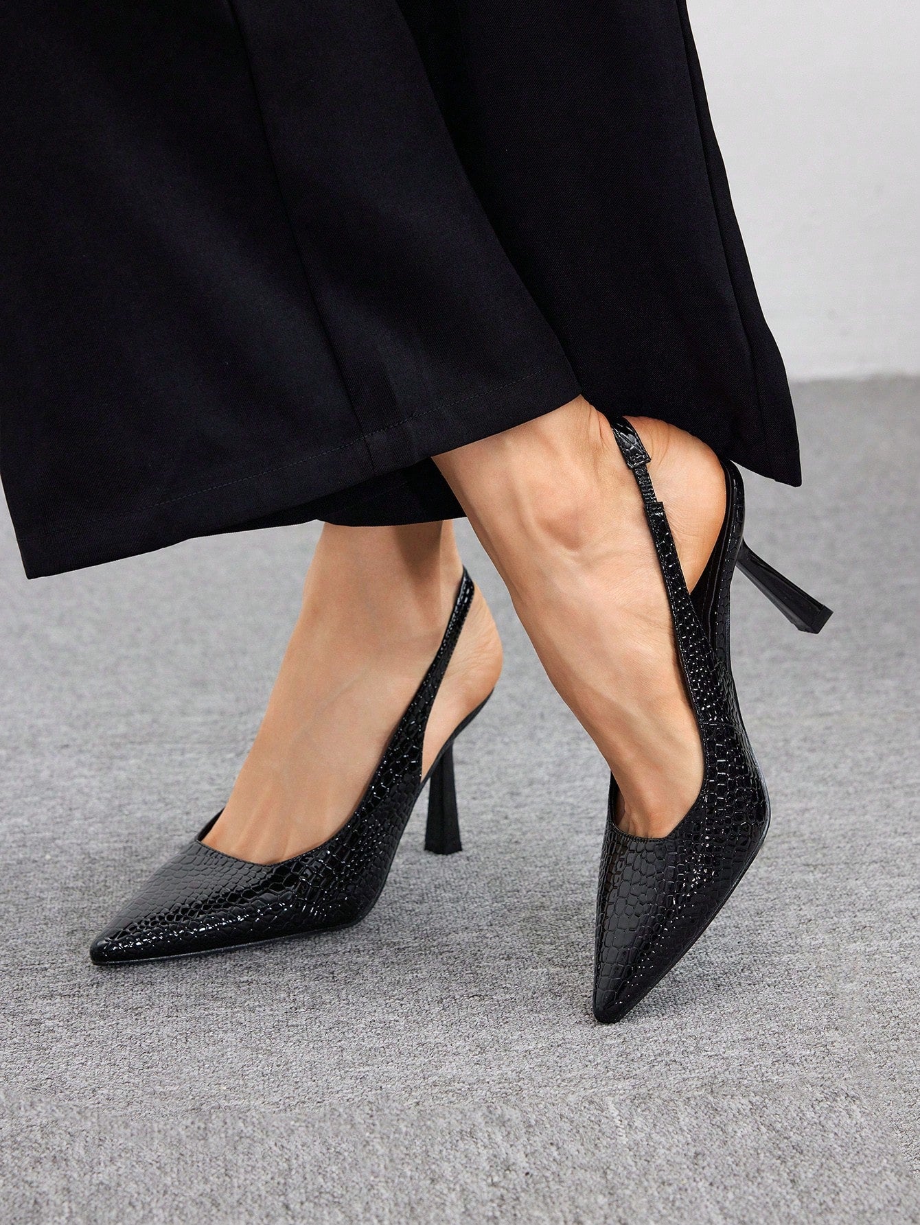 Solid Color Pointed Toe High Heel Shoes For Women, Summer Elegant Business Casual Business Chic