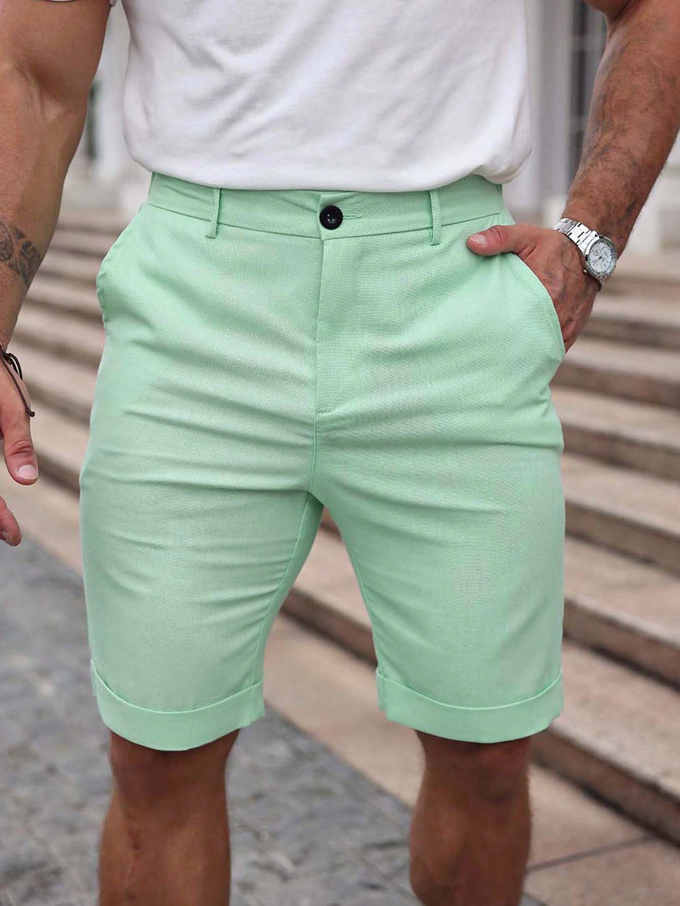 Men's Solid Color Pocket Simple Casual Loose Shorts