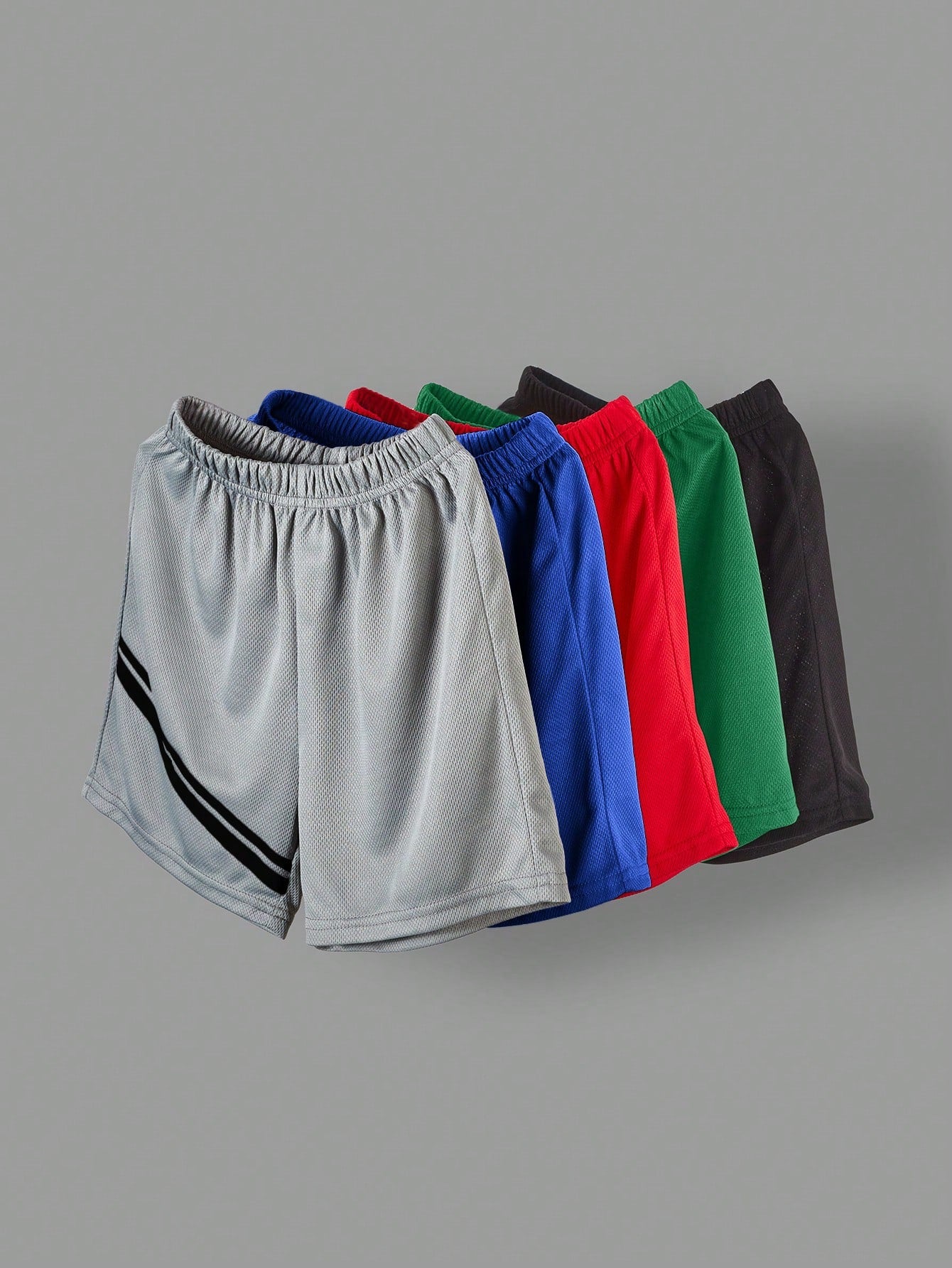 5pcs/Set Young Boy Casual Knitted Sports Shorts