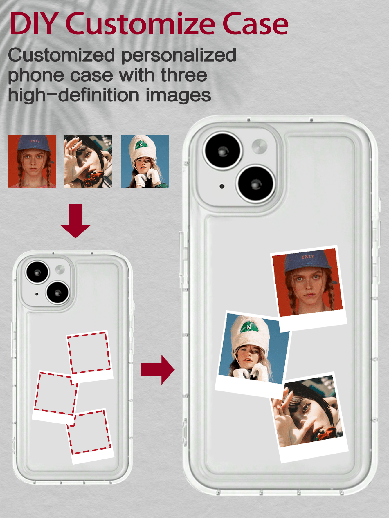 1pc Customized Personalized Pattern Fully Covered Silicone Lens Protection Phone Case Compatible With Apple 15 14 13 12 11 Pro Max