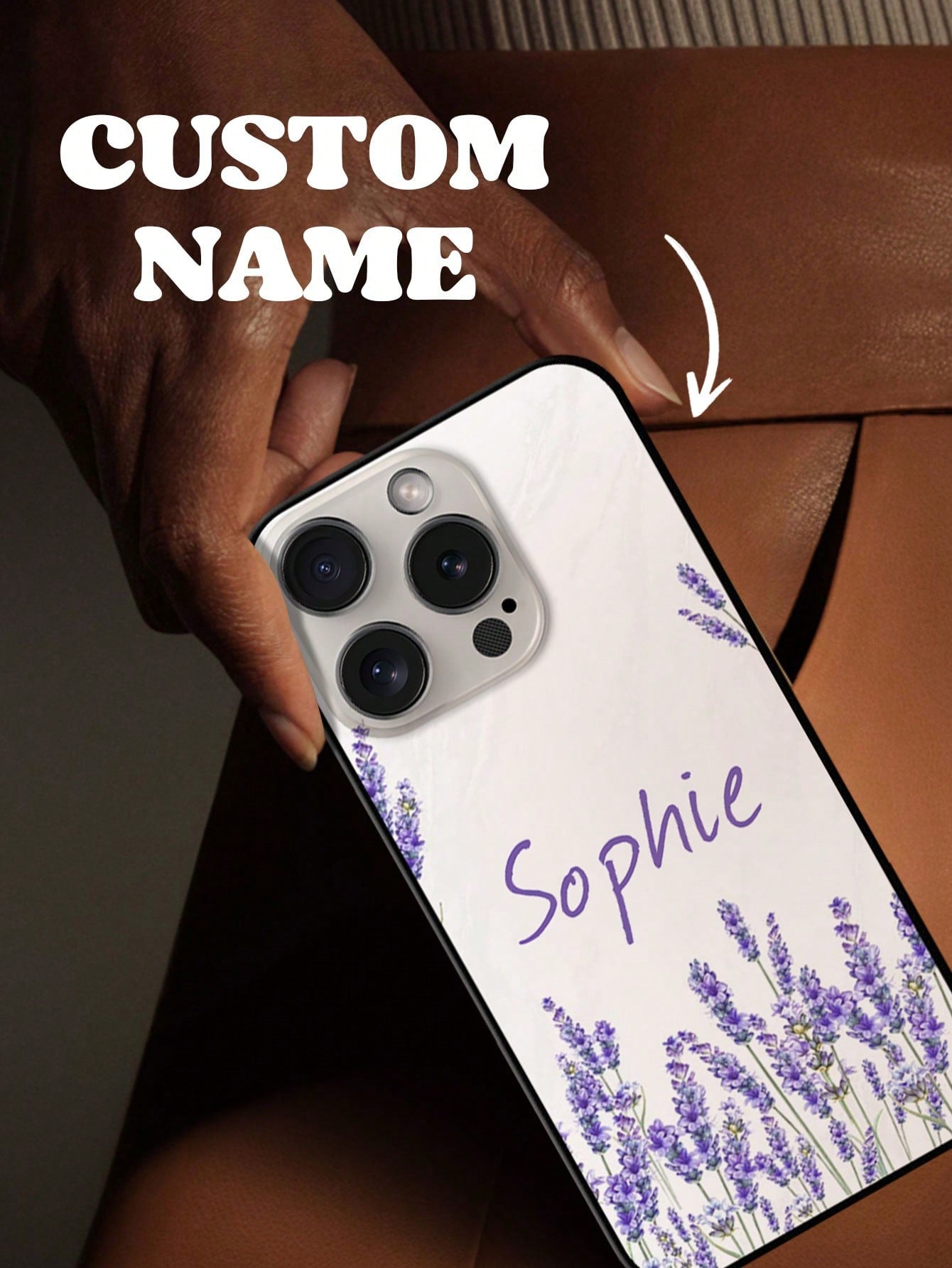 1pc Custom Name Phone Case, Personalized Name Design Iphone Case, Custom Photo Iphone Case, Personalized Phone Case With Text, Custom Text Phone Case, Anniversary Gift, Valentine Gift, Birthday Gift, Wedding Gift, Mother's Day Gift, Father's Day Gift, Bes