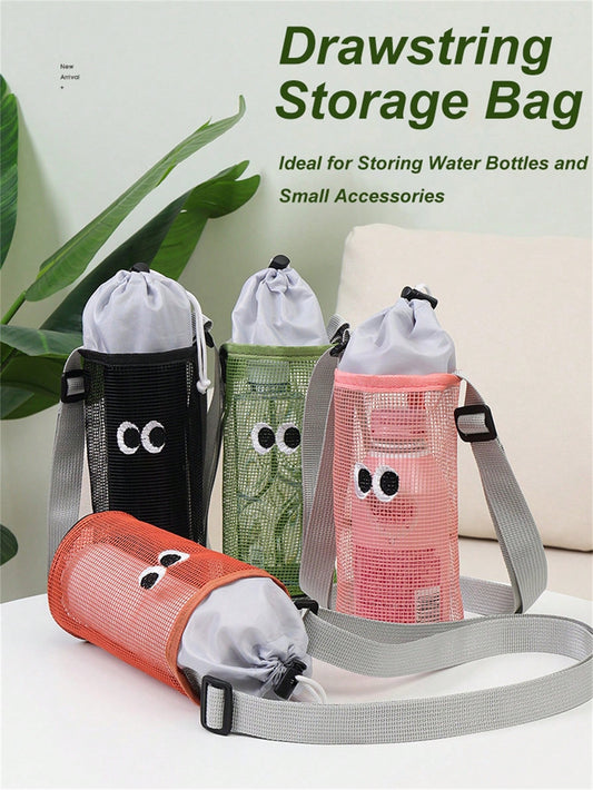 1pc Adorable Eye Drawstring Storage Bag - Ideal For Storing Water Bottles And Small Accessories!