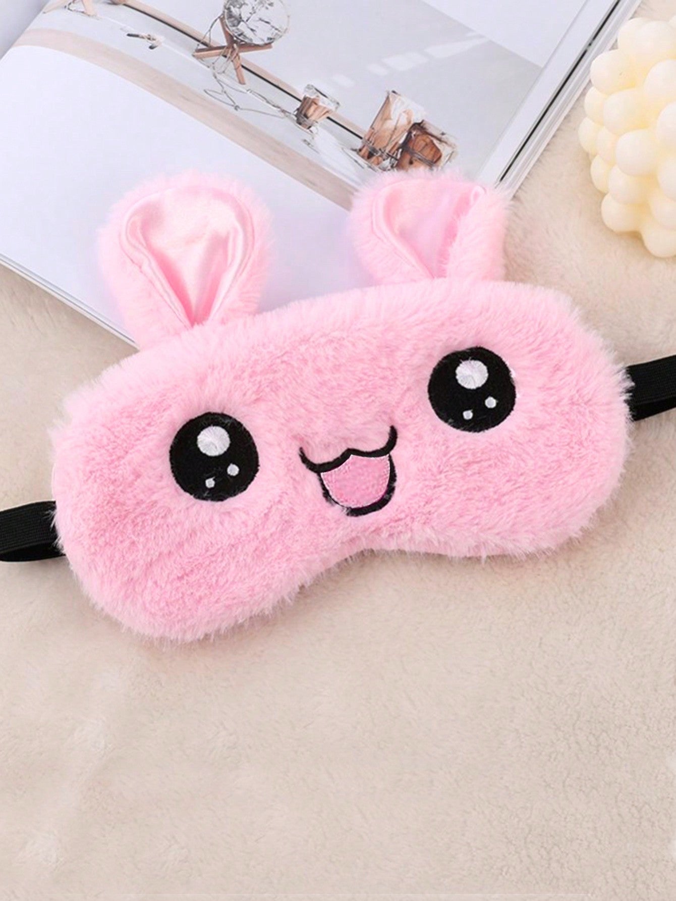 1pc Cute Cartoon Plush Kids & Teens Sleep Mask, Ideal Gift For Best Friends