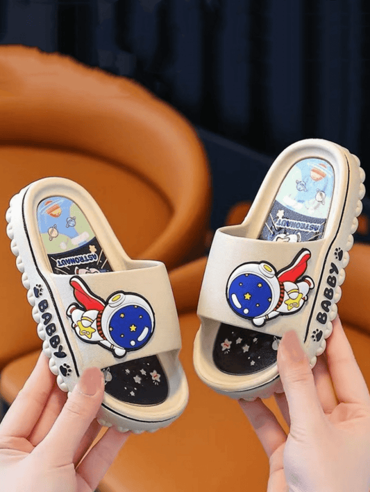 2024 New Children's Slippers, Girls' Princess Style, Cute Home Anti-Slip Soft-Soled Summer Baby Flip-Flops, Boys' Style