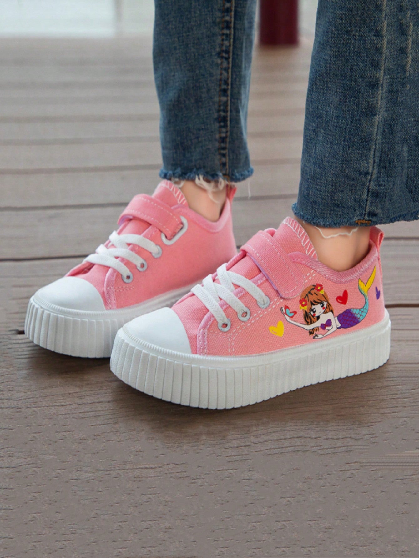 New Children Canvas Shoes Girl Casual Shoes Middle / Big Kids Thick Sole Sports Shoes Board Shoes