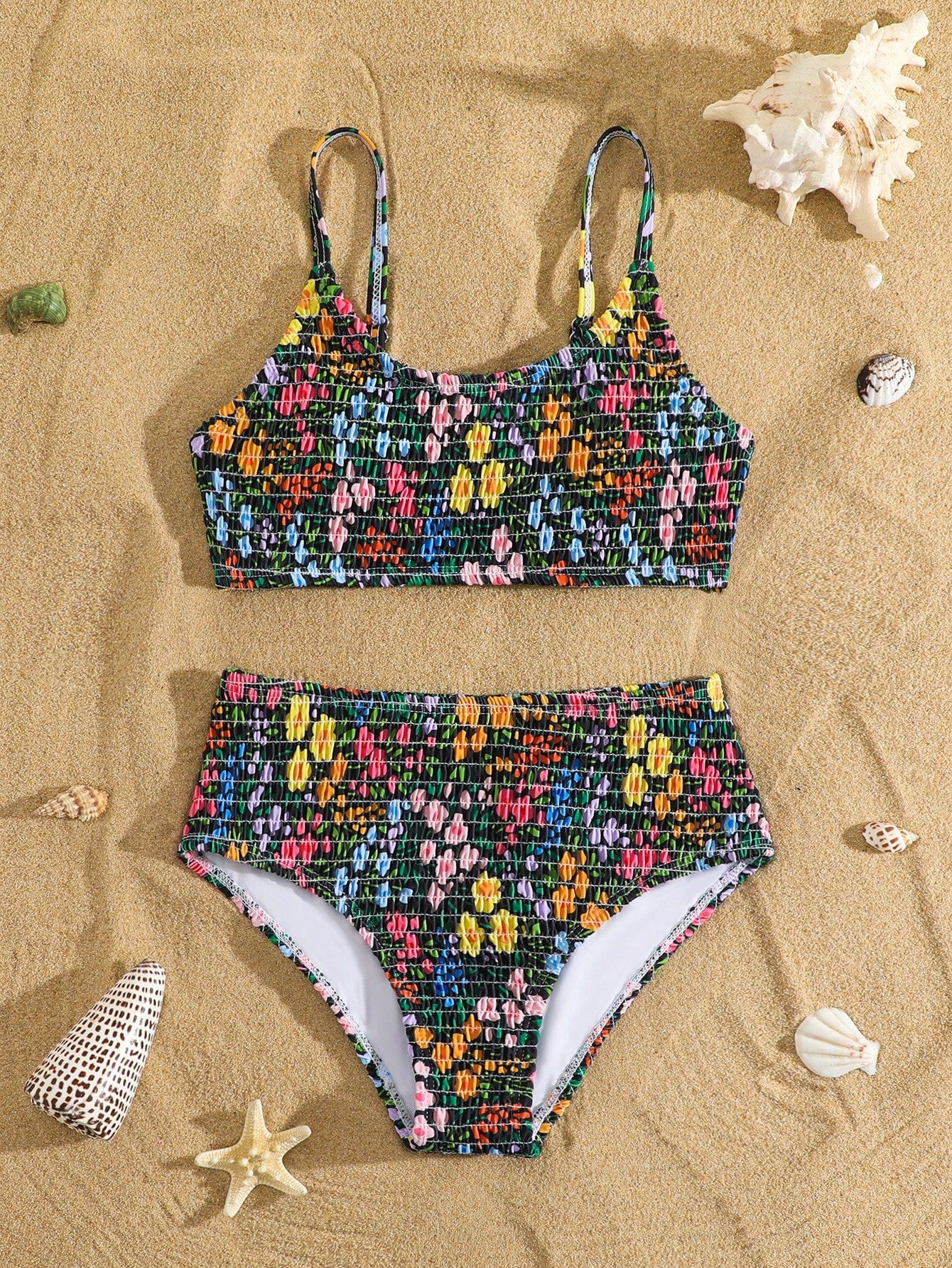 Tween Girl Floral Printed Bikini Set, Holiday Style