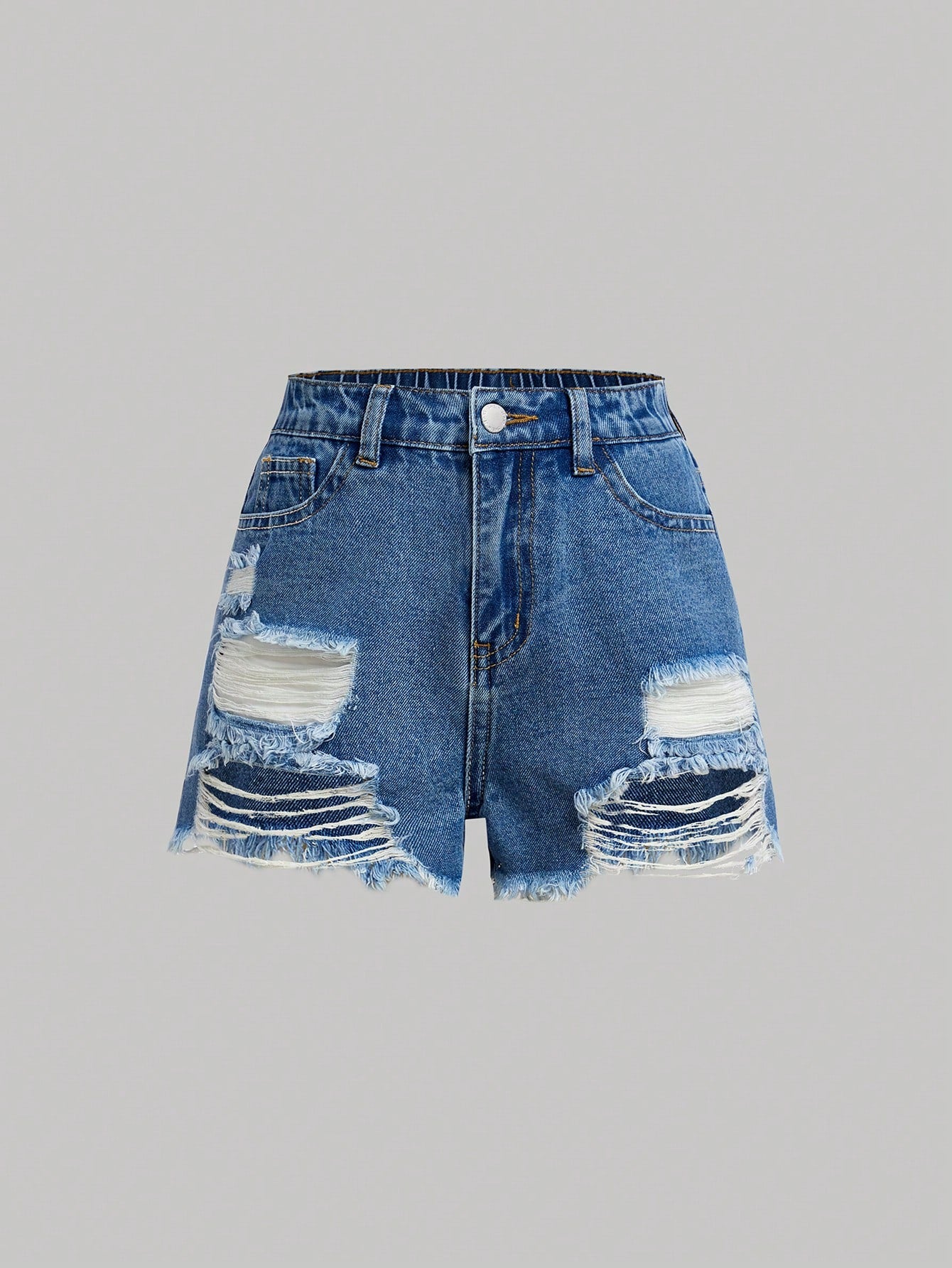 Tween Girls' Spring Summer Boho Stonedwashed Ripped Raw Hem Denim Jeans Shorts,Girls Summer Clothes Outfits