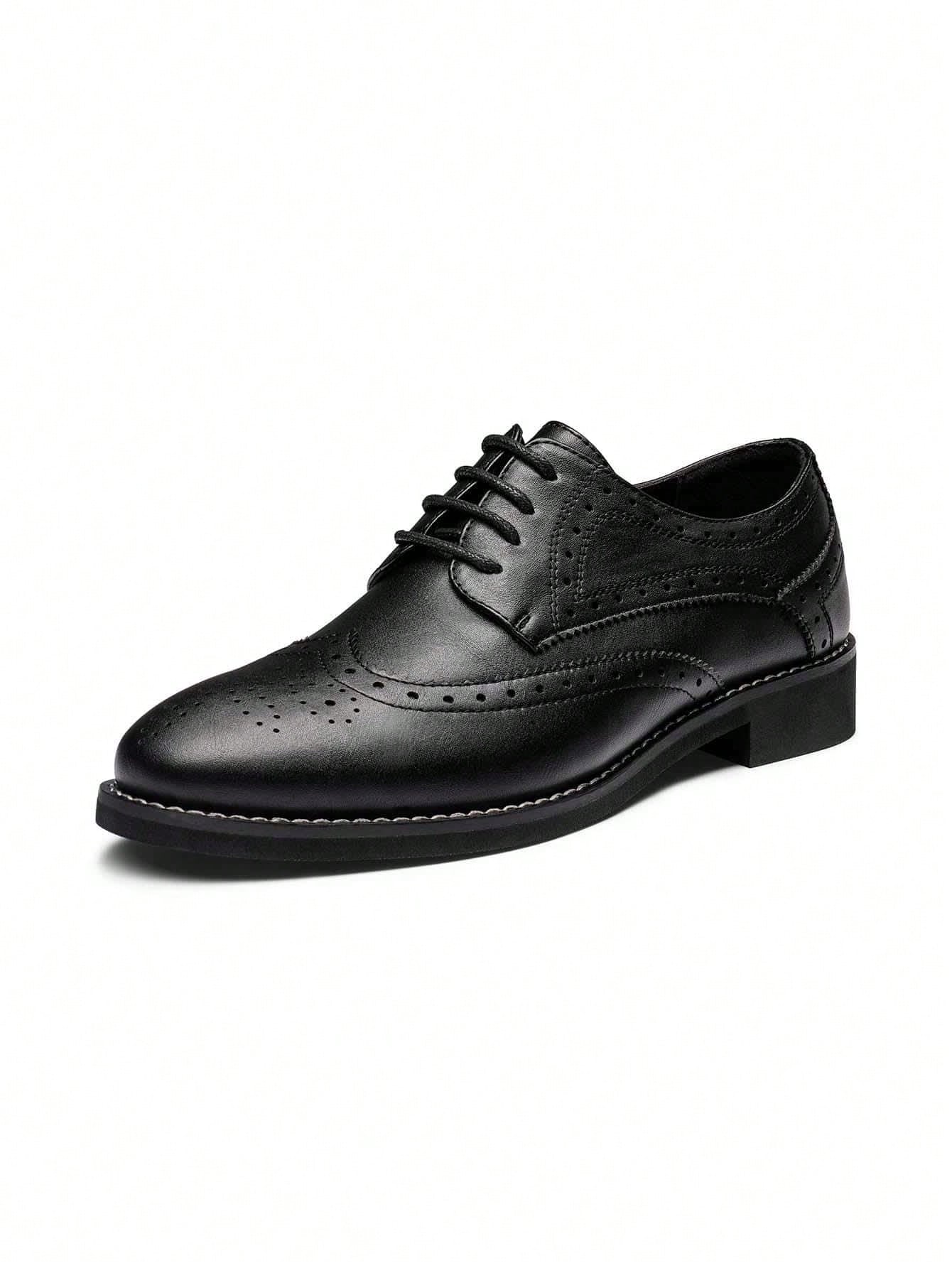 Women's Wingtip Brogue Oxford Lace-Up Dress Shoes For Business Formal Wear