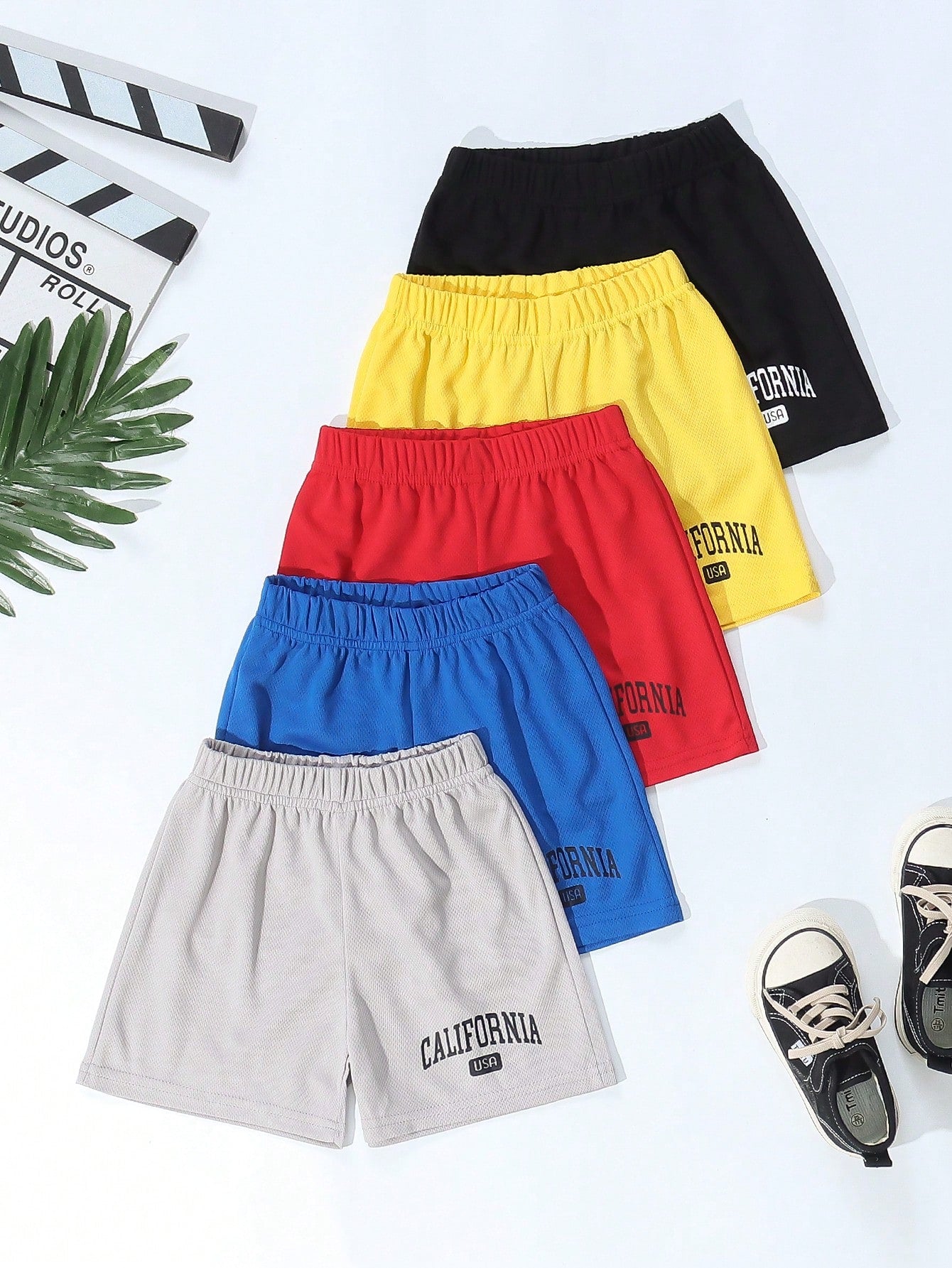 Set Of 5 Summer Shorts With Young Boy Letter Print