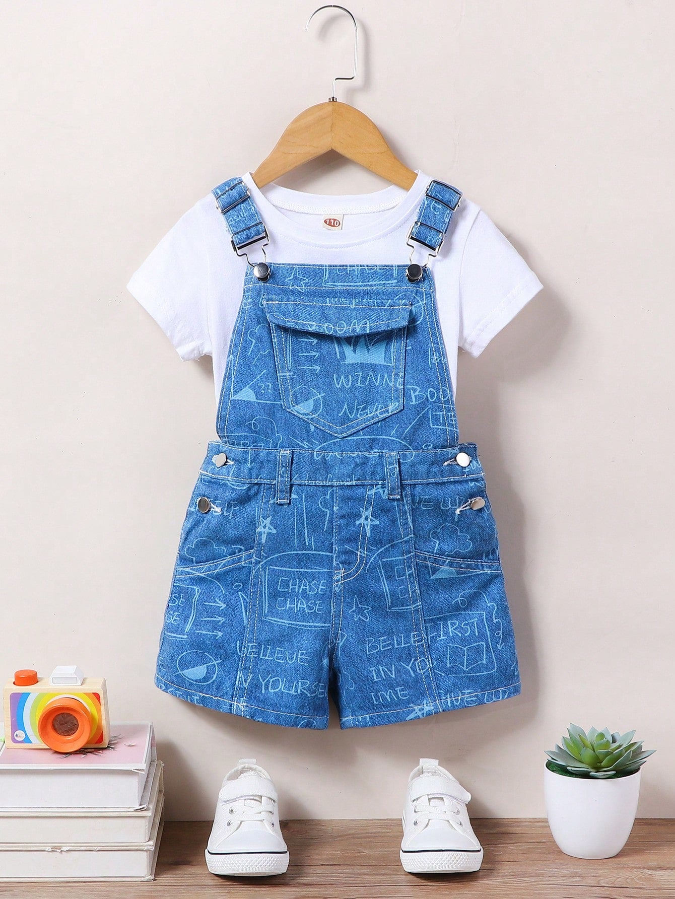 Boys' Cute And Lively Denim Overalls And Jumpsuit, Toddler