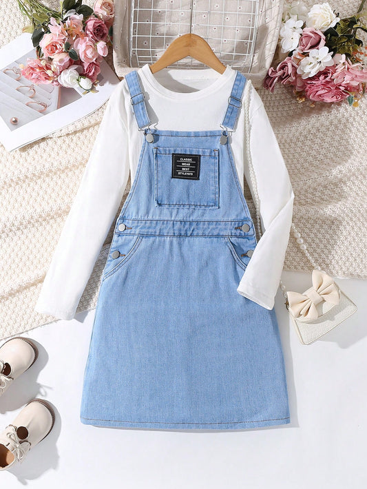 Streecool Kids Girls' Cute And Lively Denim Dress