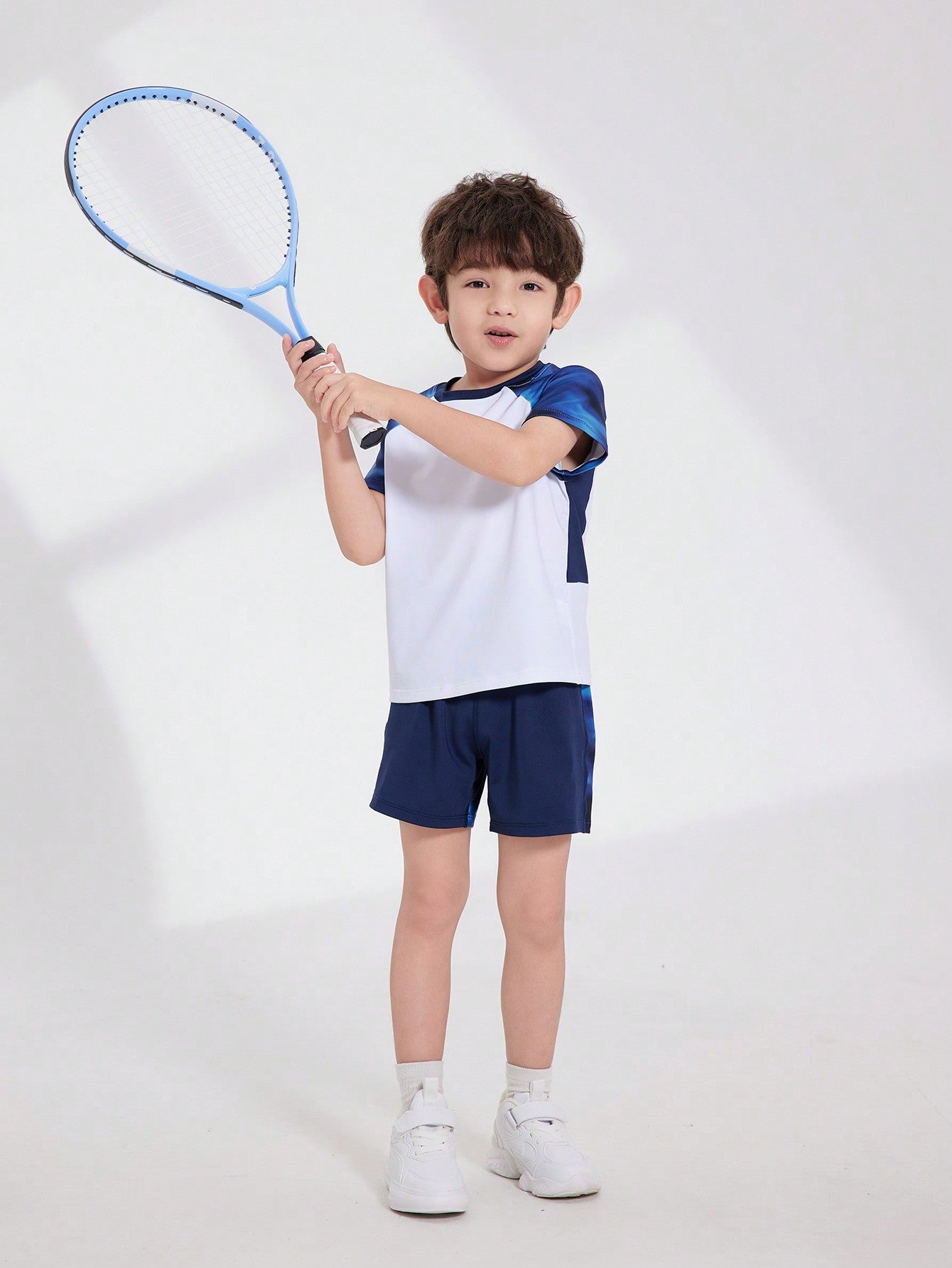 Boys' Comfortable & Stretchy Breathable Tennis/Training/Running/Biking Sportswear Set With Simple Fashion Design