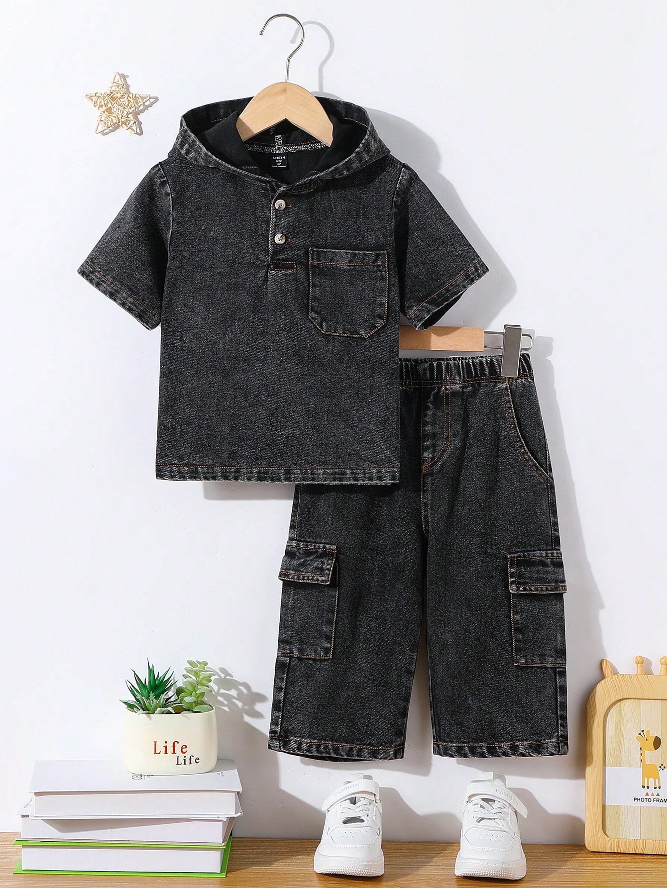 Fashionable Casual Denim Suit For Young Boys