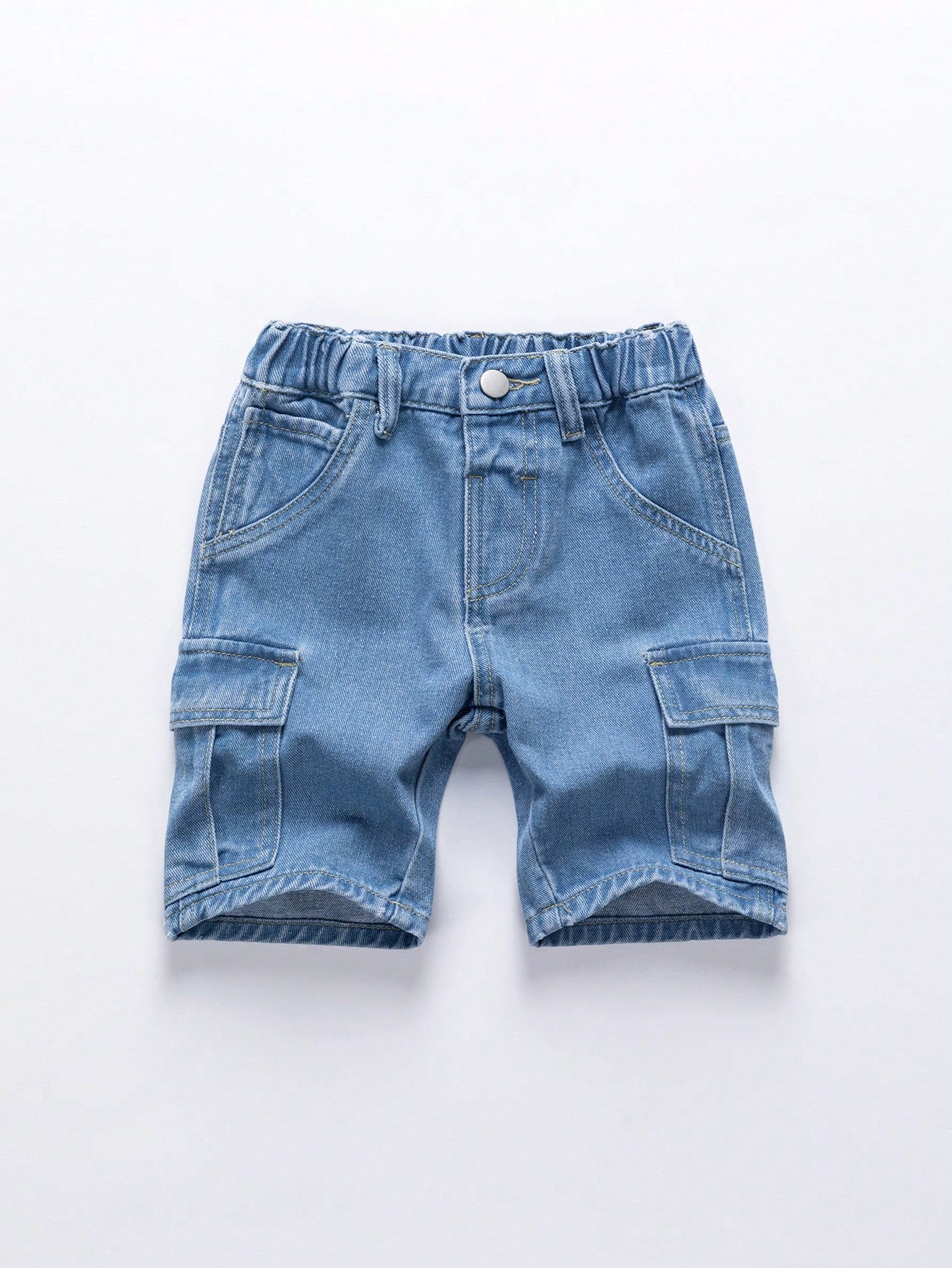 Streecool Kids Toddler Boys' Dark Wash Denim Shorts With Patch Pockets