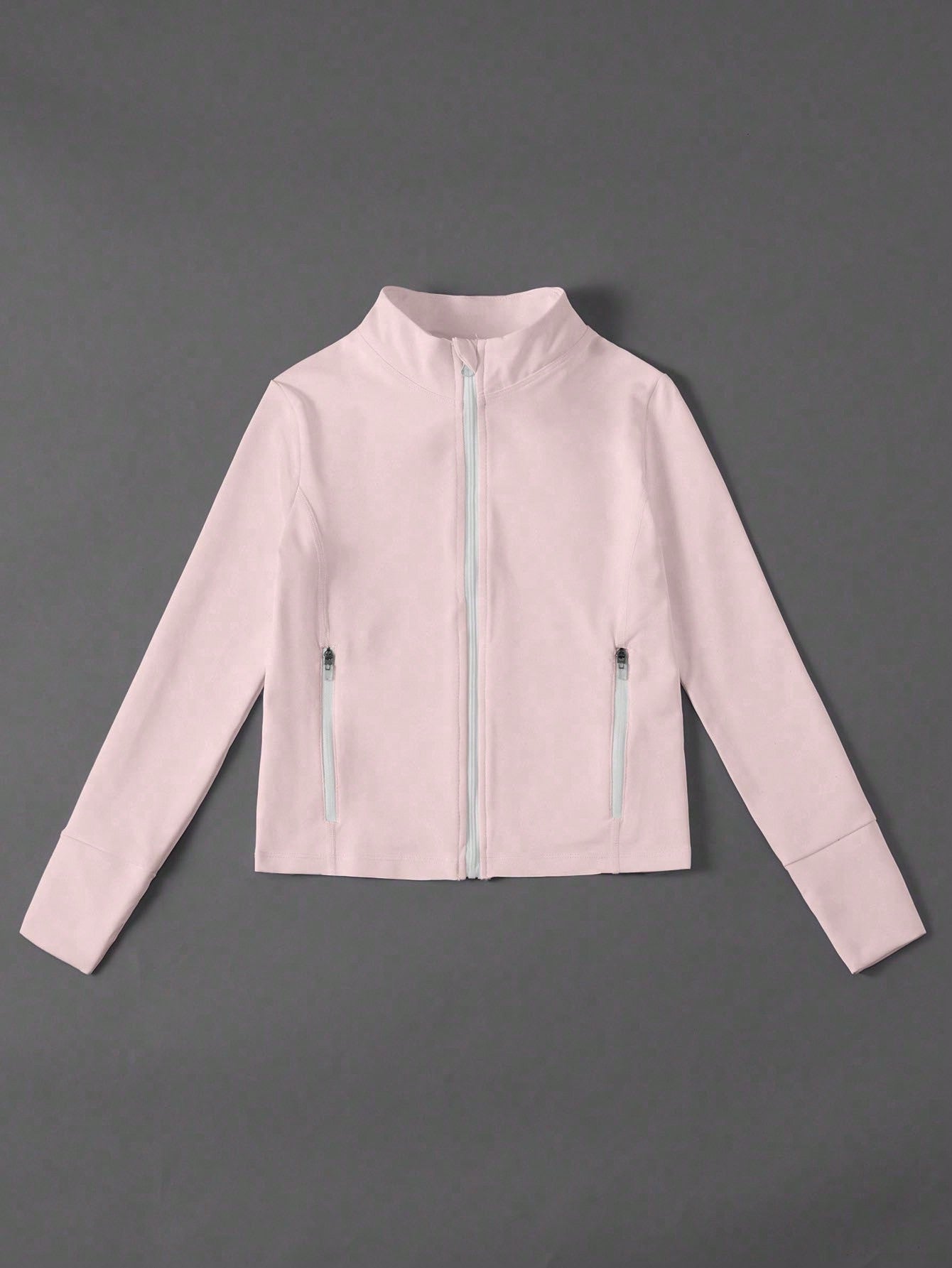 Tween Girl Solid Zip Up Jacket