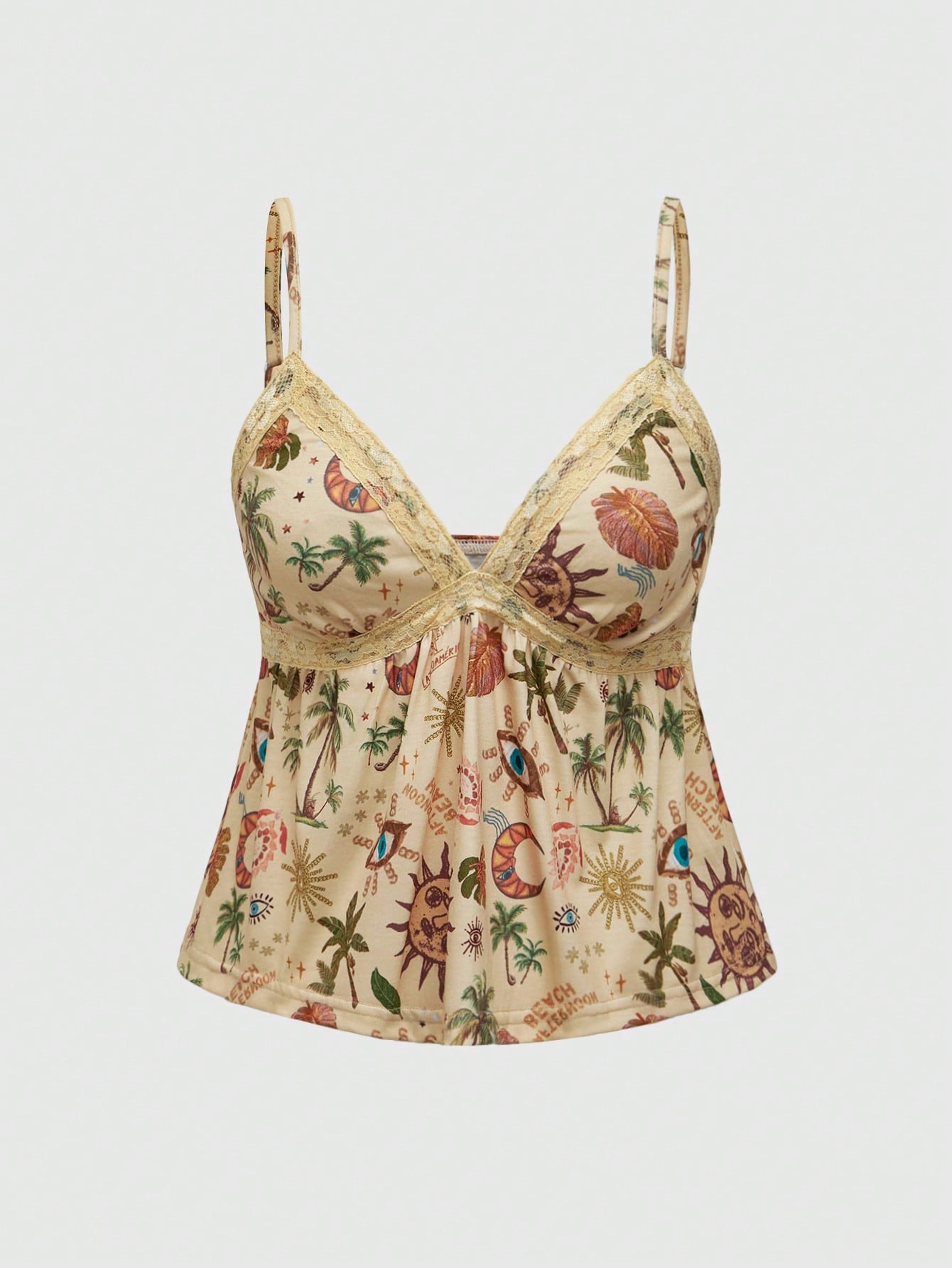 Women's Vintage Printed Camisole For Summer Holiday