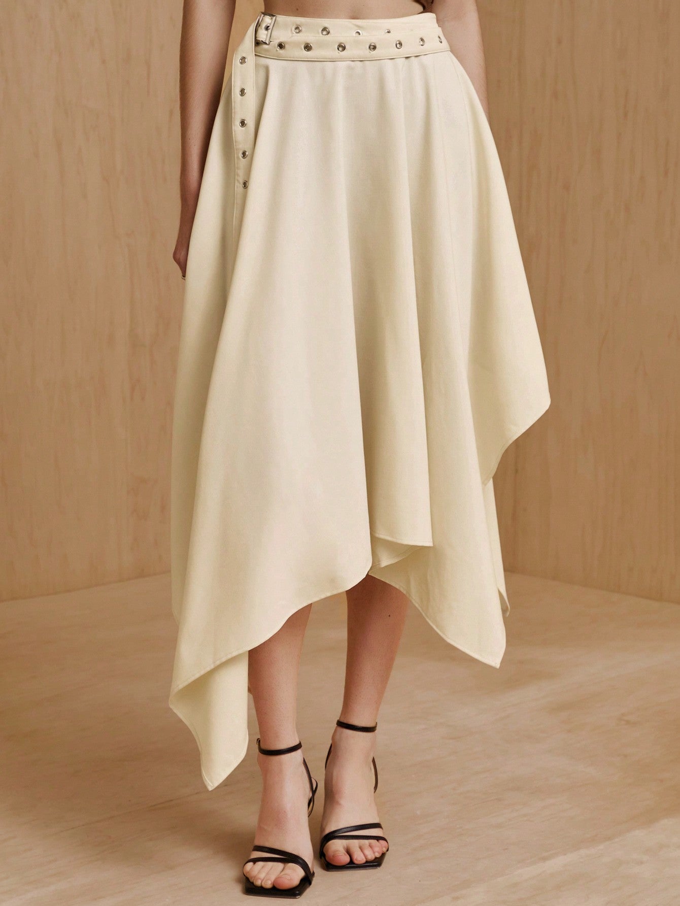 MONSE Mathilde Lhomme Asymmetrical Midi Skirt With Long Belt