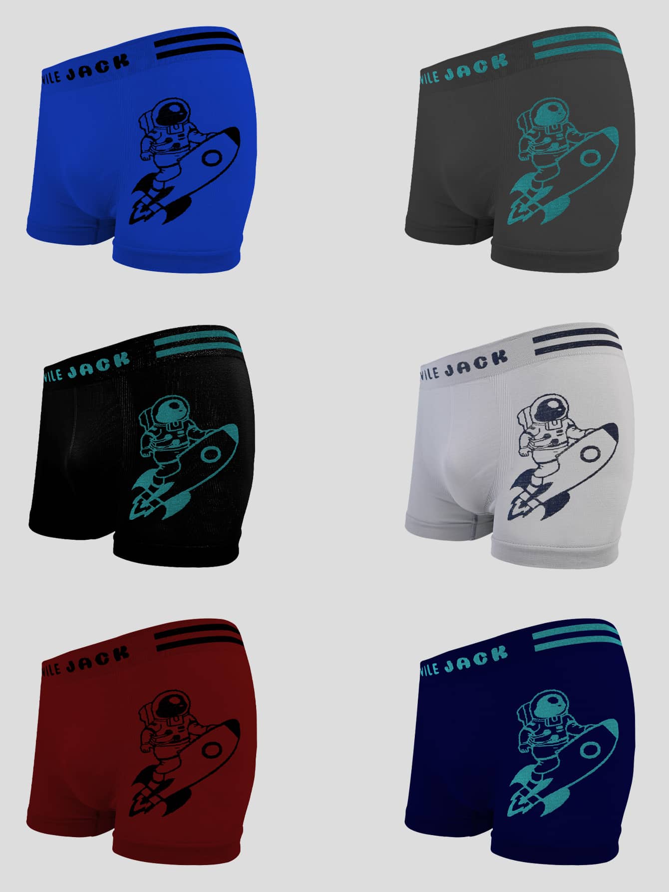 6pcs Boys' Comfortable Seamless Boxer Briefs With Victory Flag Pattern, Suitable For Teenagers Throughout The Year