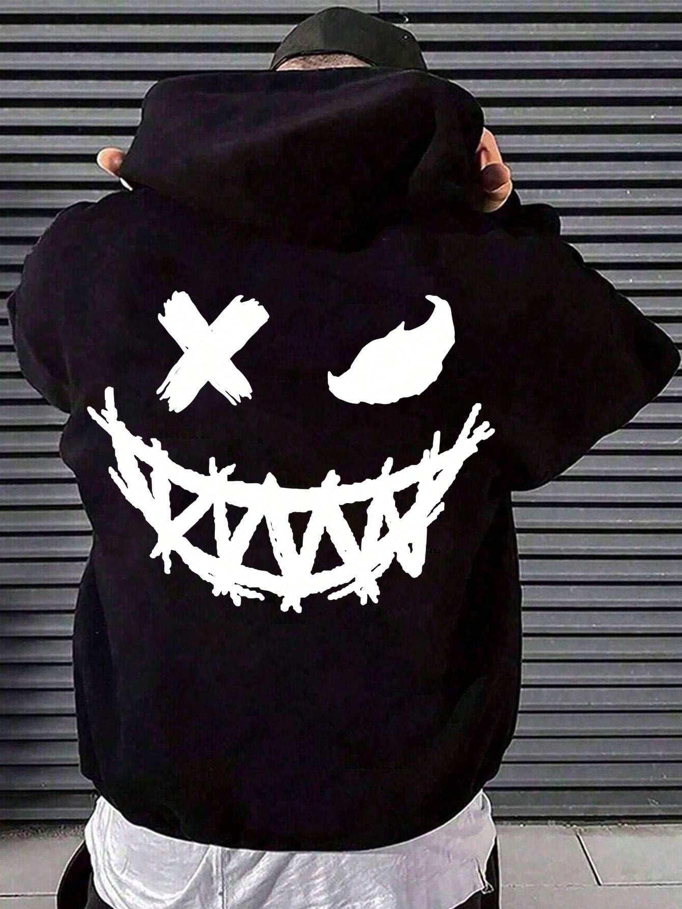 Smile Print Teen Boy's Casual Minimalist Hoodie Sweatshirt, Suitable For Autumn/Winter