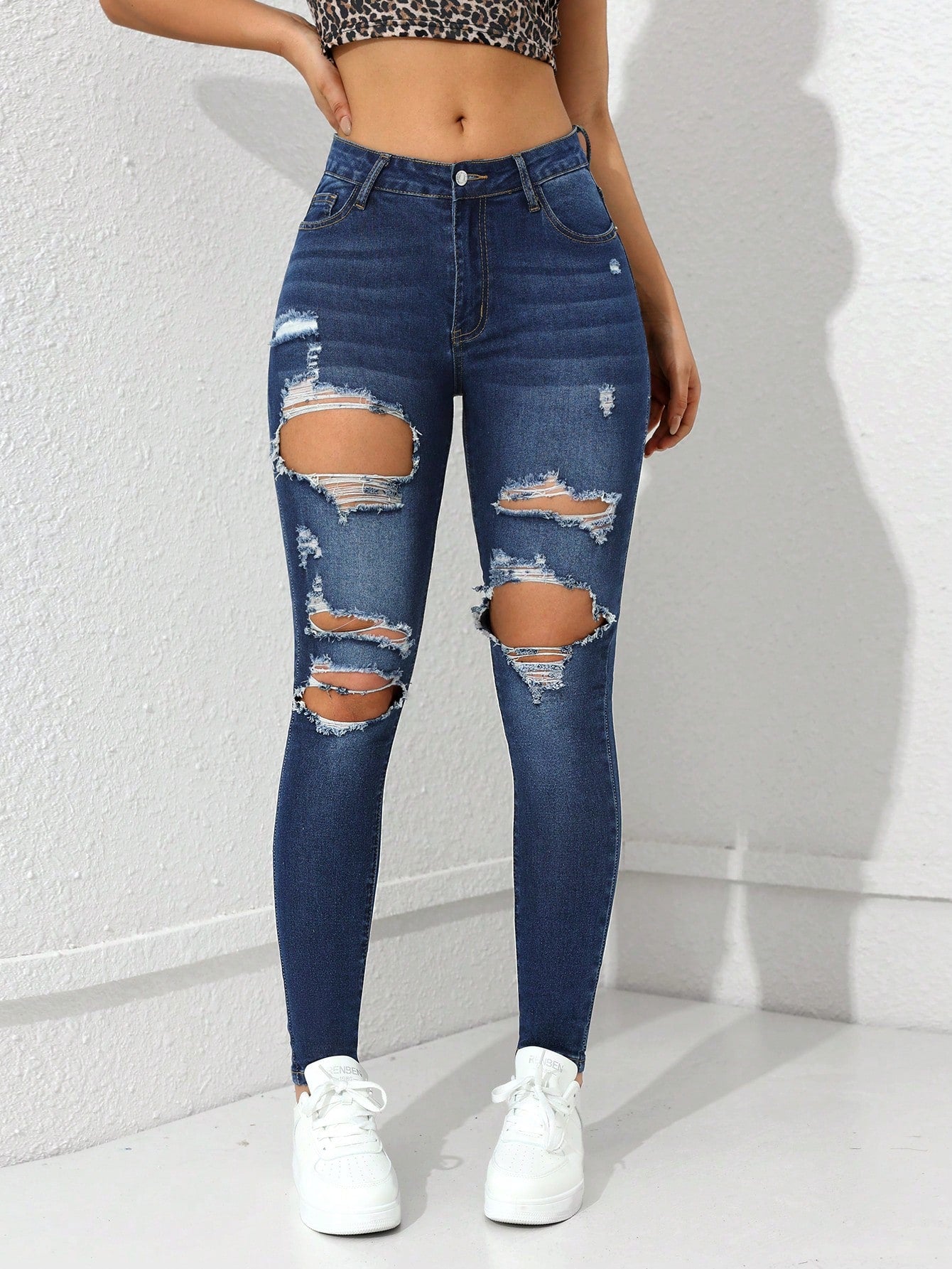 Women's Skinny Ripped Jeans