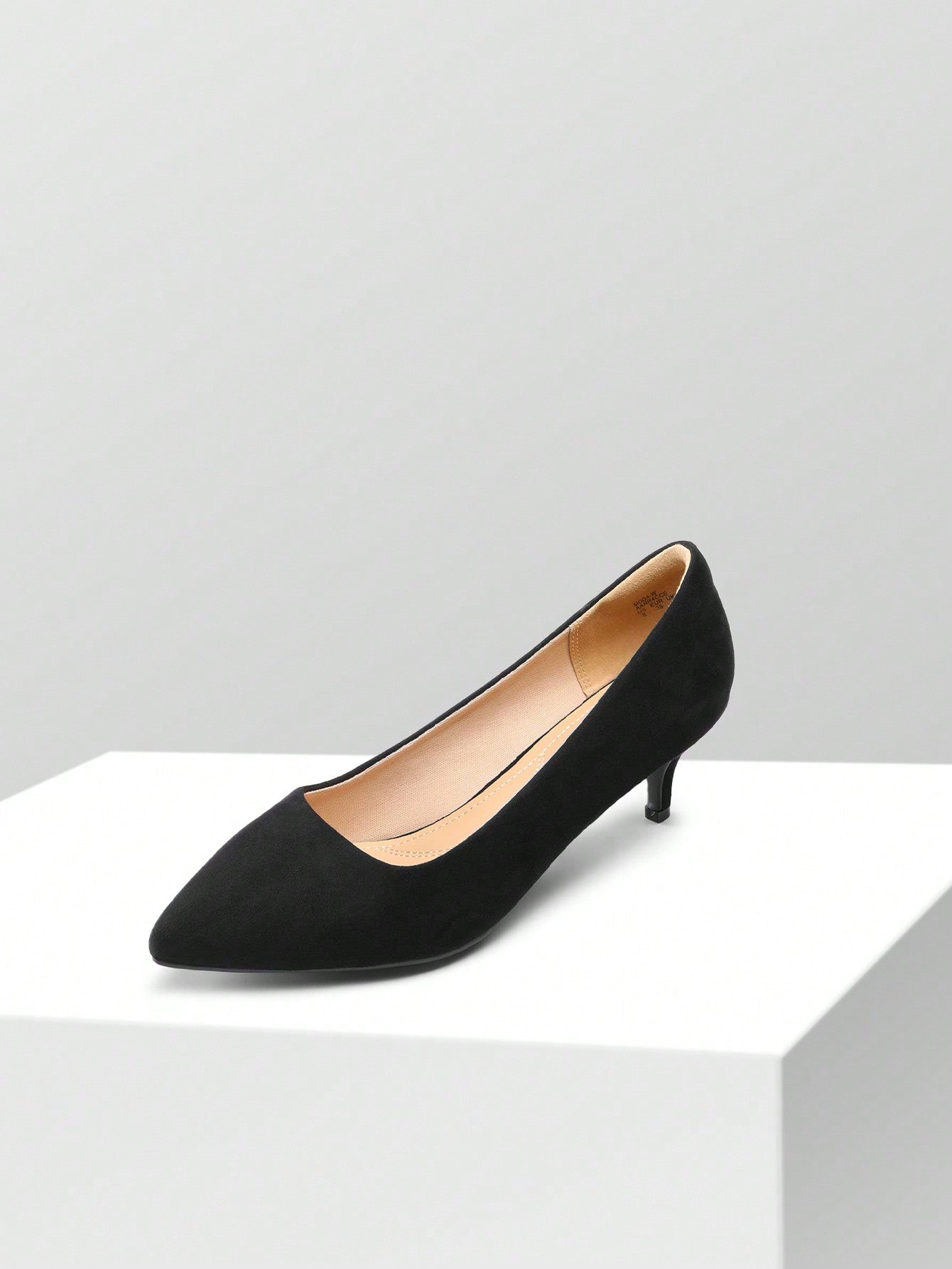 Women's Stiletto Low Heel Pointed Toe Court Pumps Minimalist Elegant Fashion Solid Color Shoes