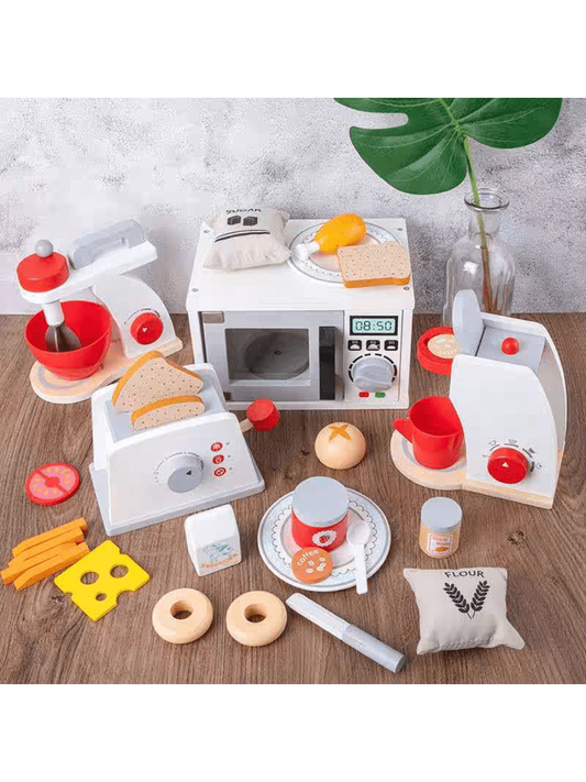 1pc Educational Wooden Microwave Oven Toy, Pretend Play Kitchen Set For Kids