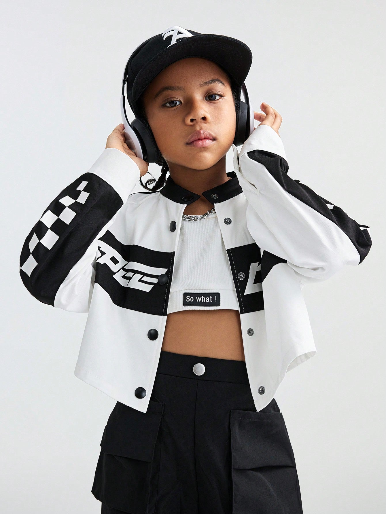 Coolane Tween Girls Clothes  Back To School Mommy And Me Frist Day To School Black And White Football/Volleyball Shirt Halloween Costume Christmas Costumes Y2k Kpop Varsity Fall Bomber Jackets Spring/Fall/Winter