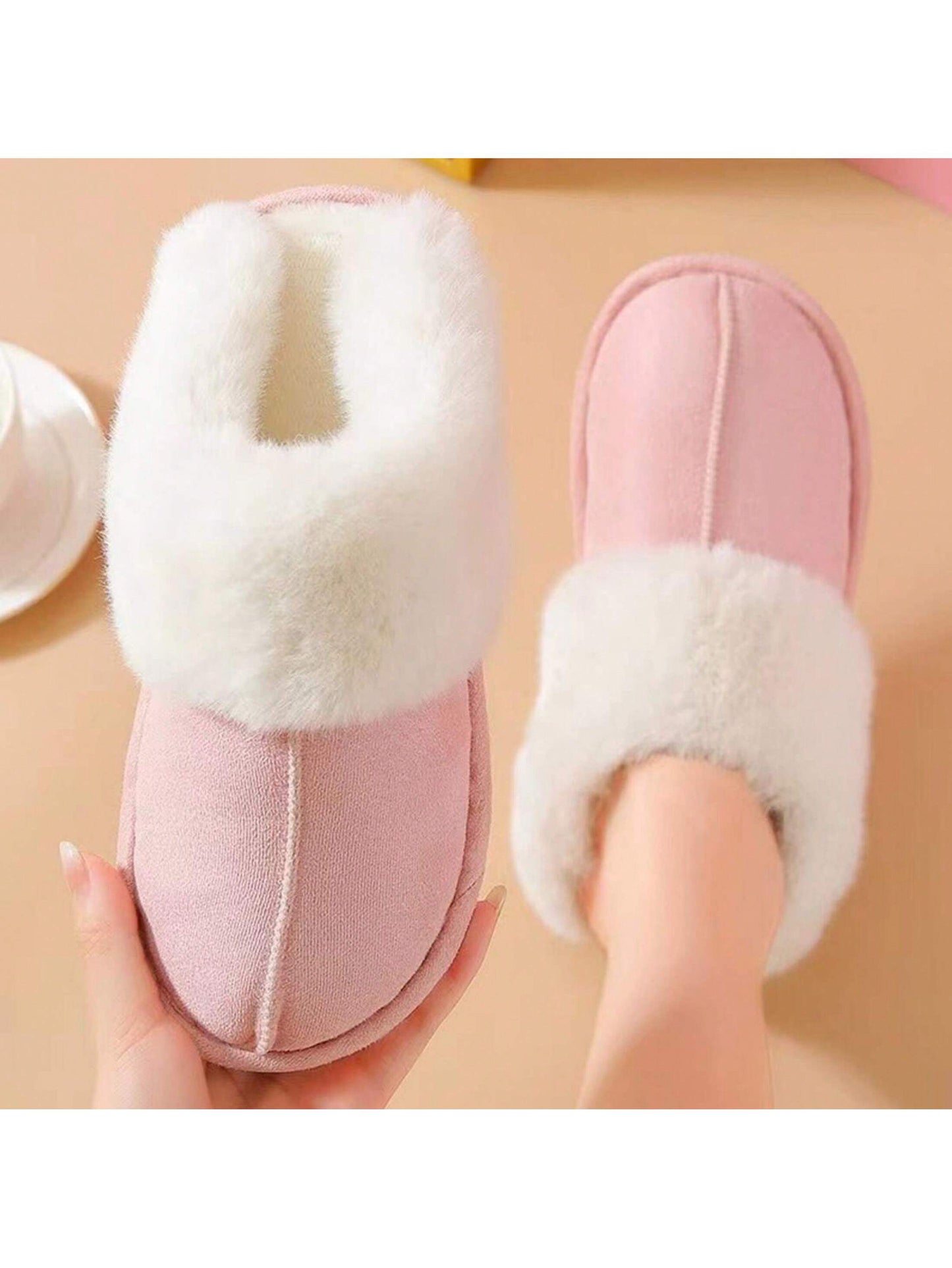 BenBoy Slippers For Womens Fluffy Slippers Warm Soft House Slippers Non-Slip Indoor Outdoor