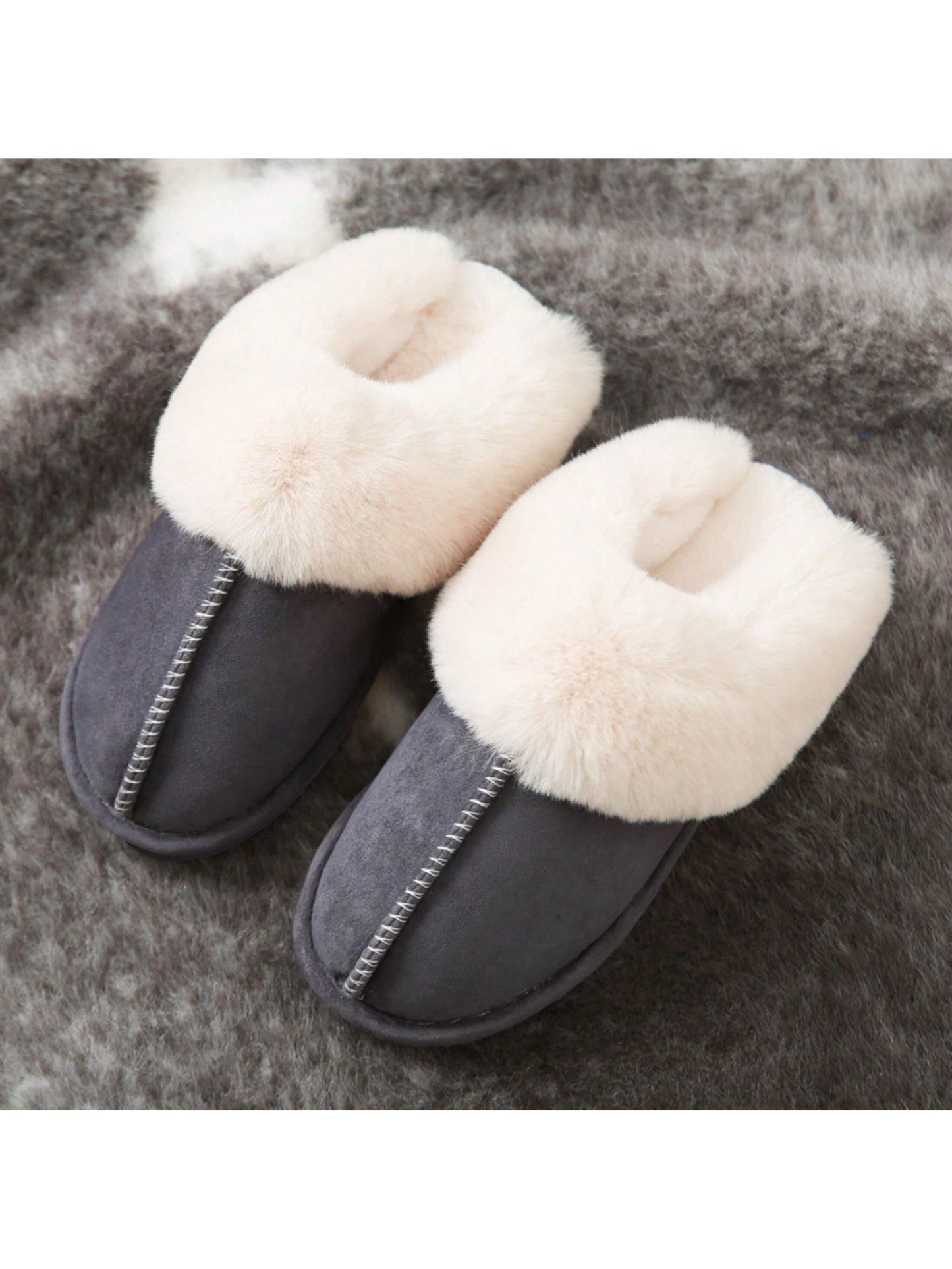 BenBoy Slippers For Womens Fluffy Slippers Warm Soft House Slippers Non-Slip Indoor Outdoor