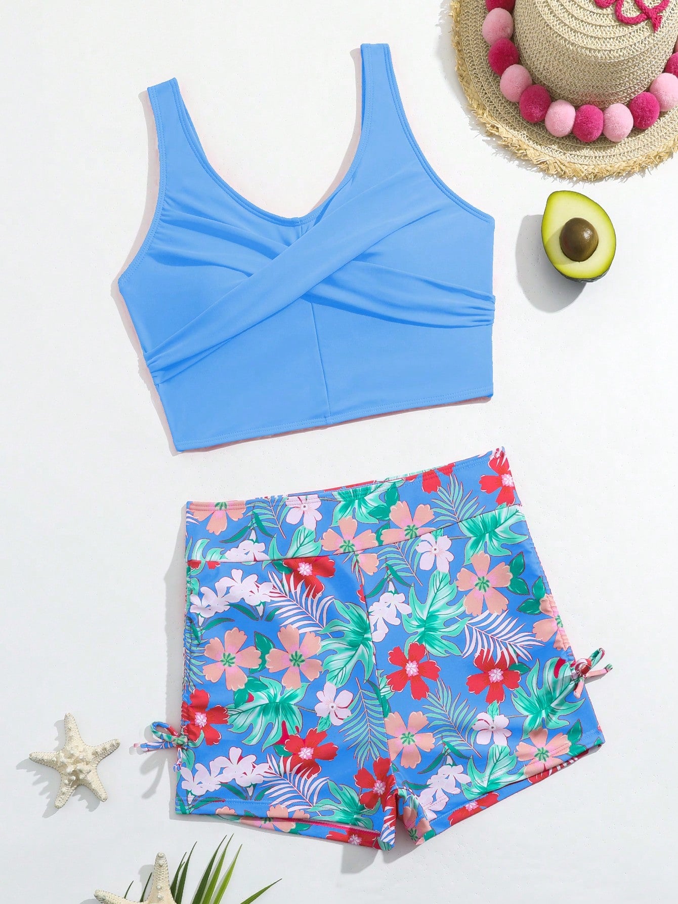 Teen Girl Two Piece Printed Swimsuit