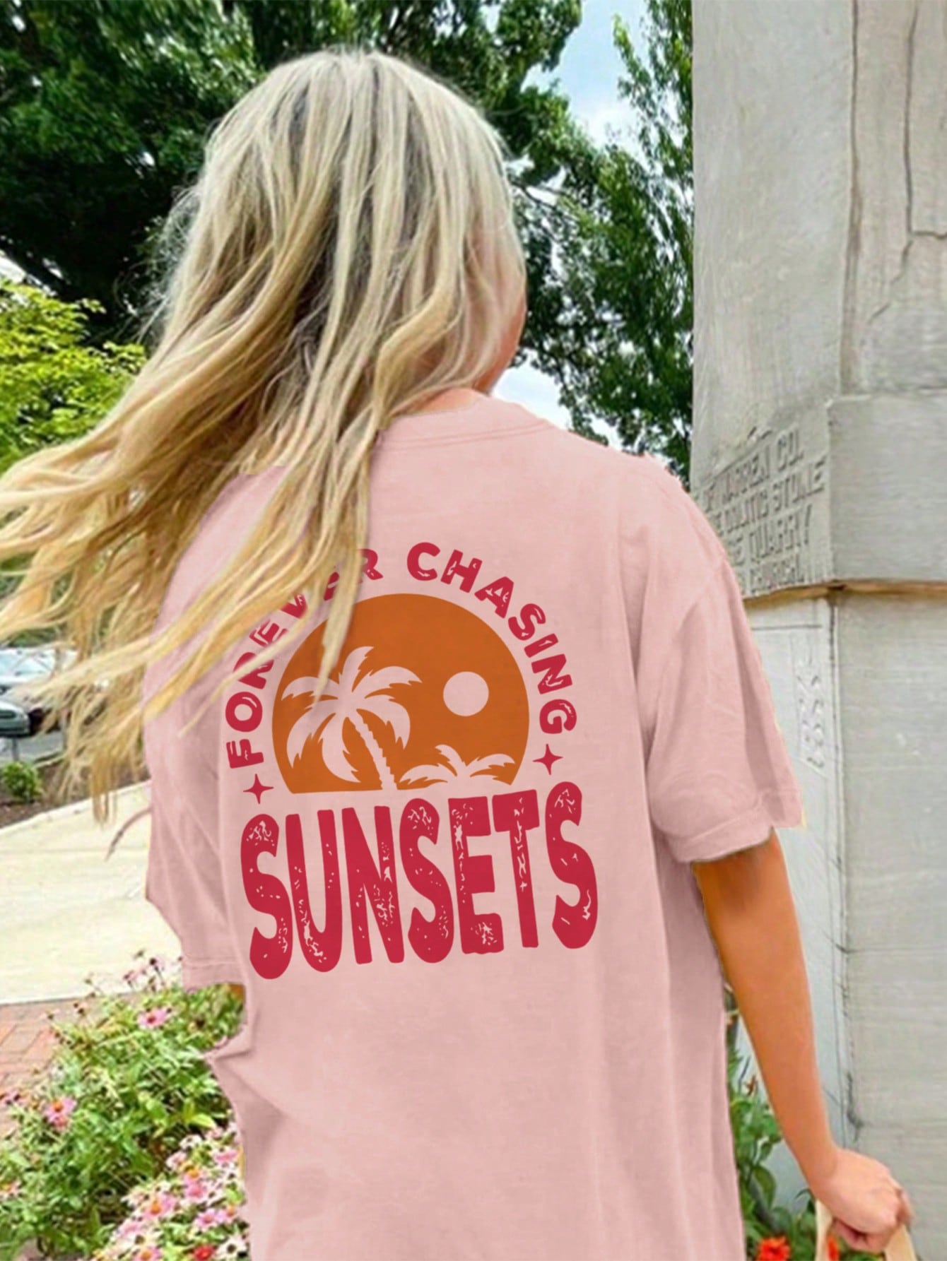 Tween Girl Casual Letter Printed Round Neck Short Sleeve T-Shirt For Summer