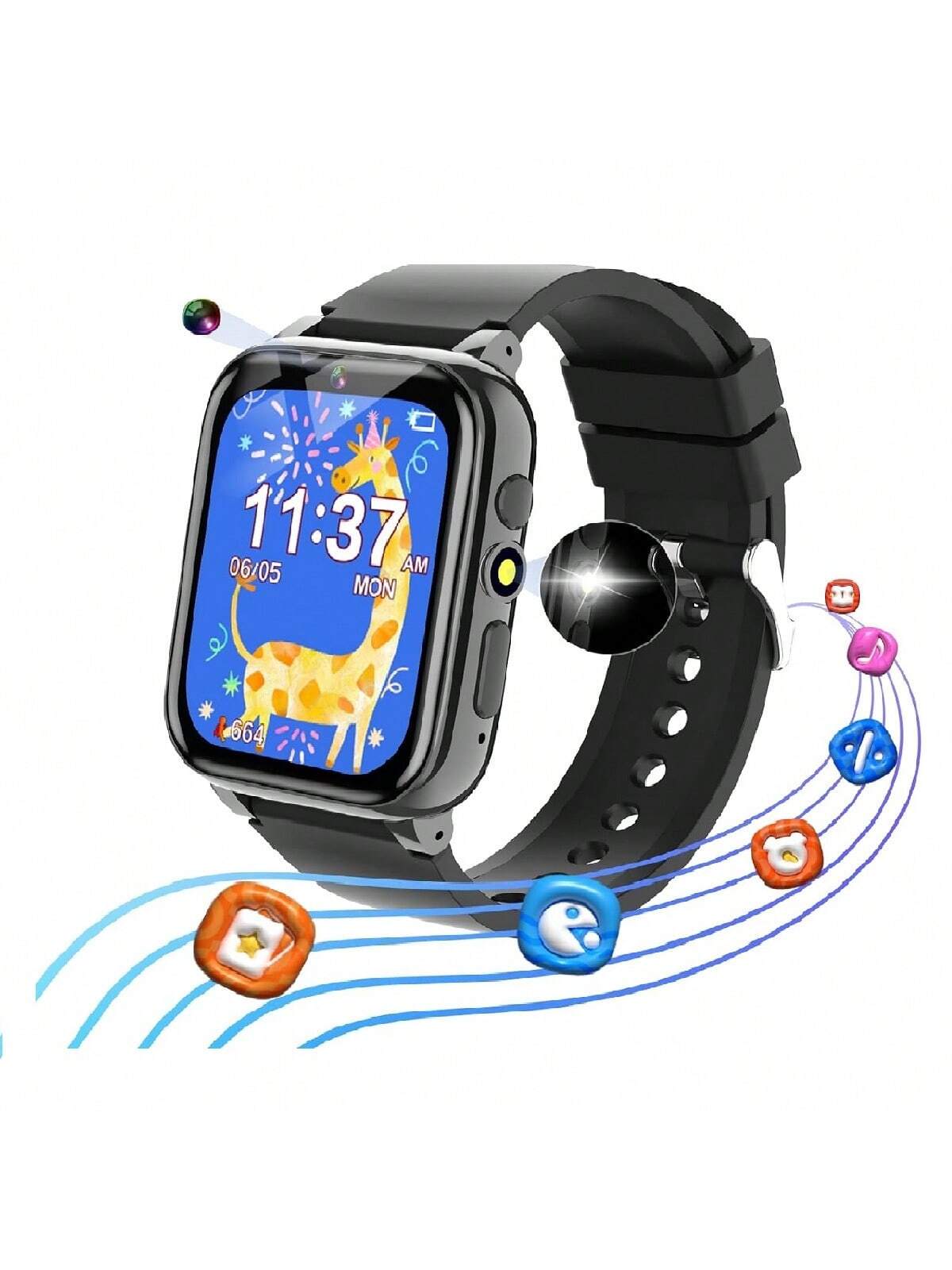 1pc Children's Smart Watch With 24 Games, Pedometer, Music, Video, Flashlight, Ideal Gift For Students, Toddlers, Birthdays, Christmas And New Year Gifts, No Phone Function