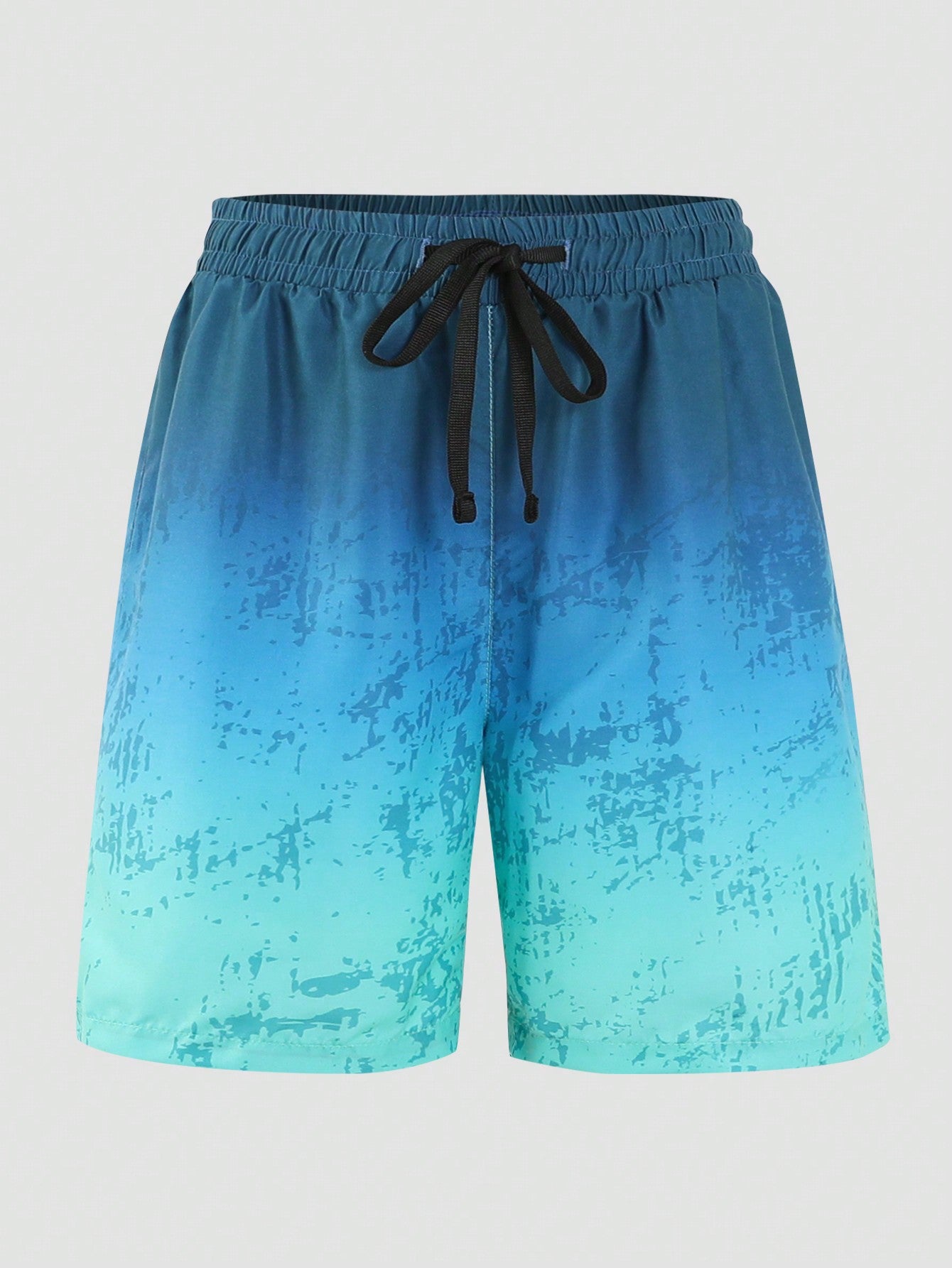 Tween Boy Ombre Print Drawstring Waist Swim Shorts