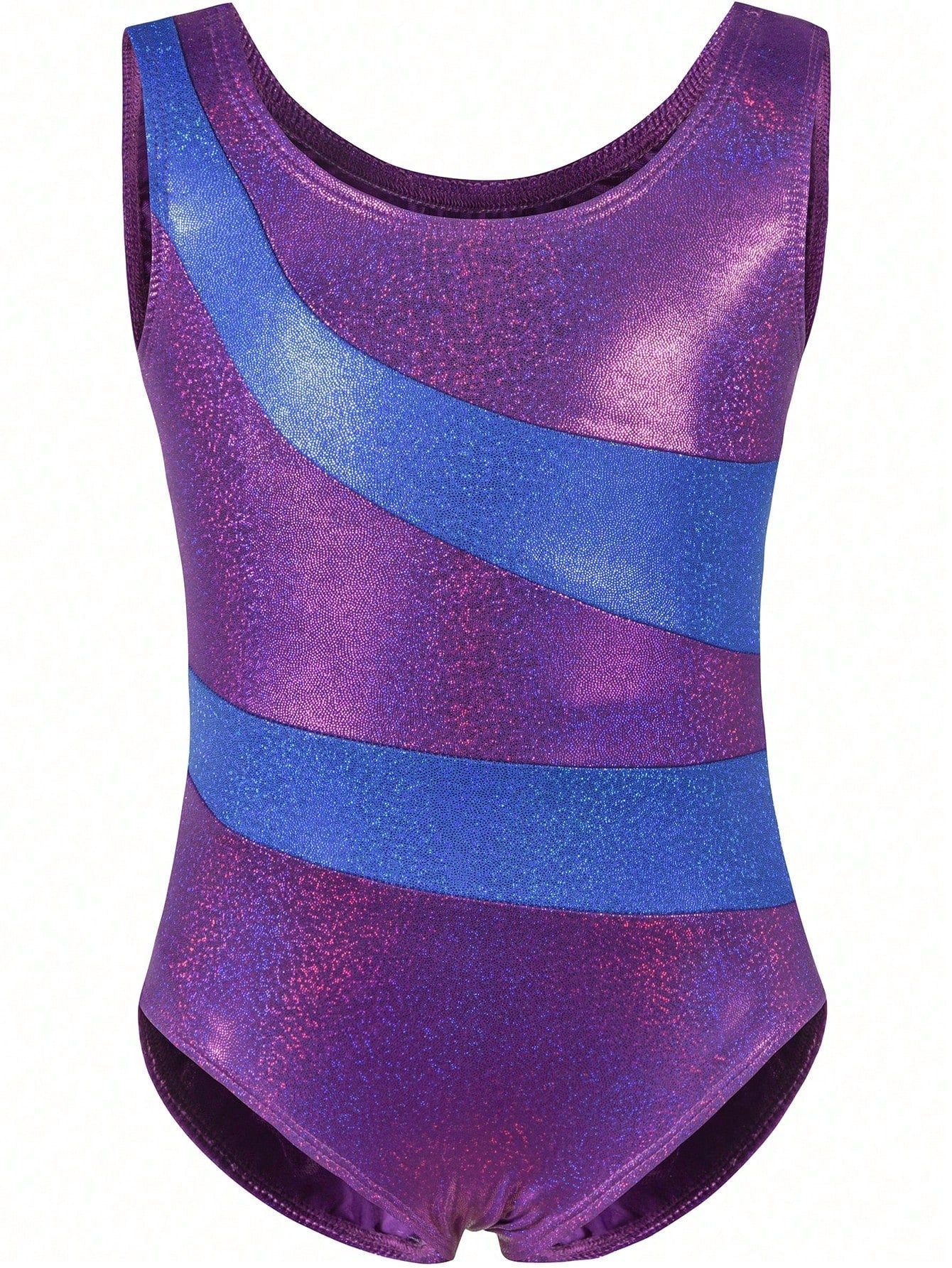 Young Girl Gymnastics Sparkly Glittering Colorful Colors Crease-Resistantmaterial With Lining