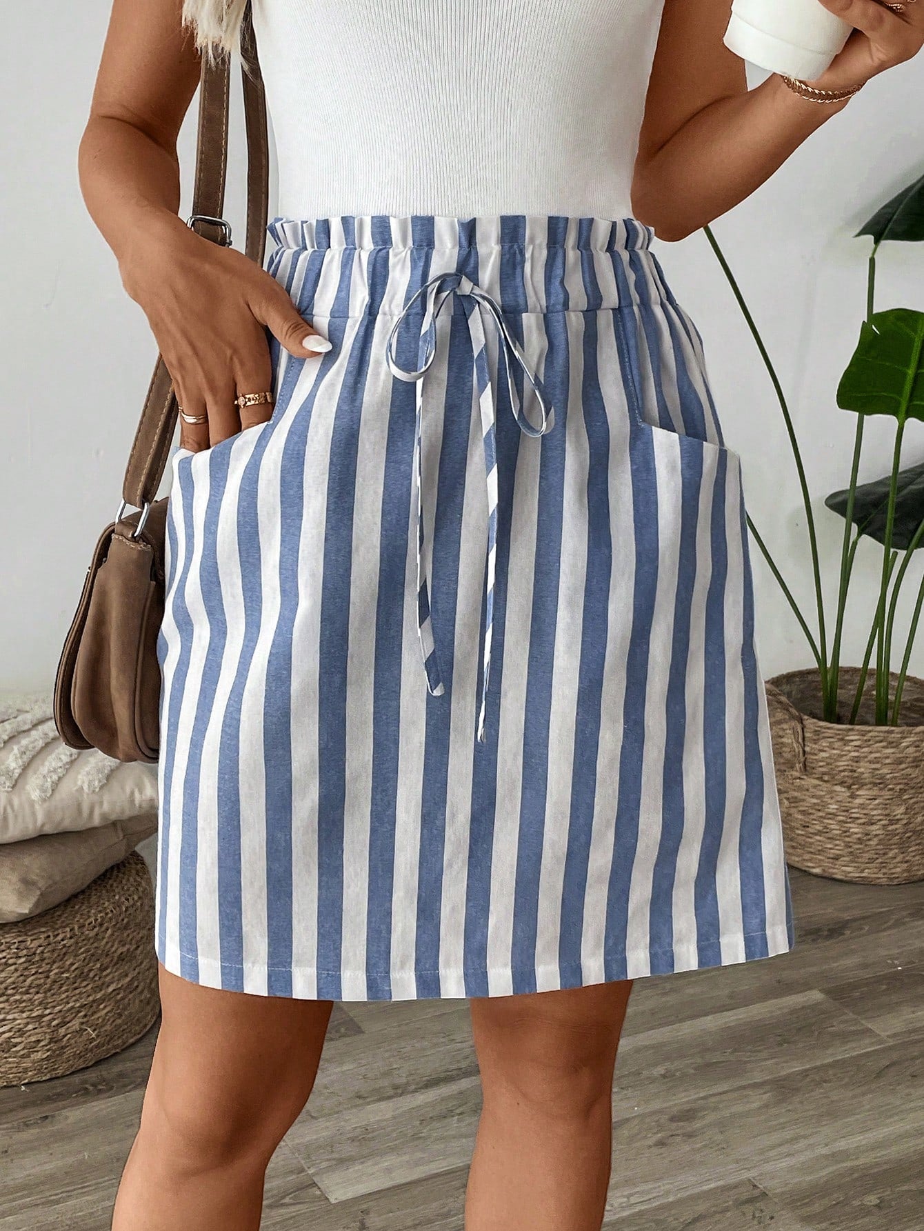 Women Fashionable Versatile Simple Solid Color Everyday Skirt