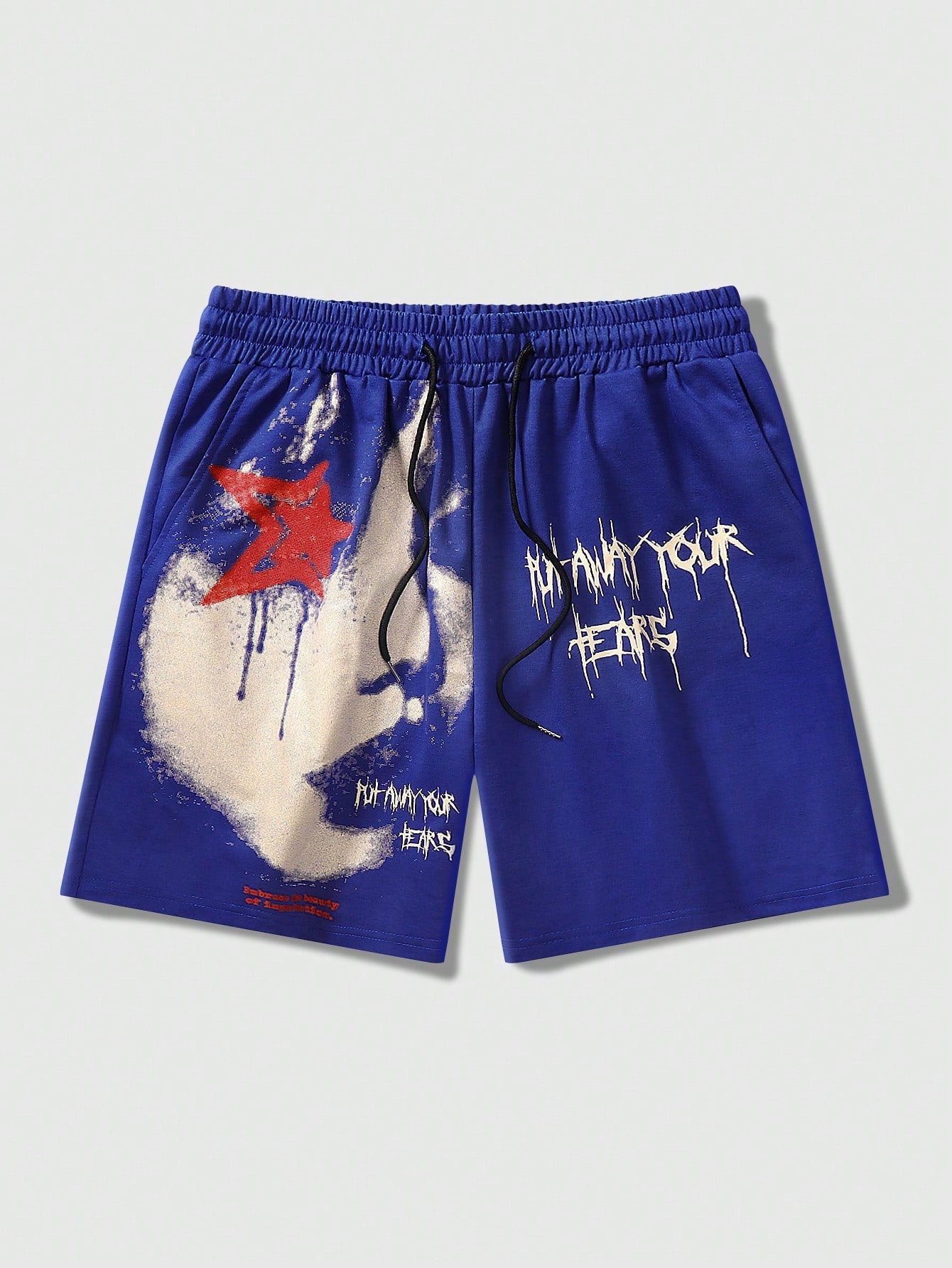 Street Life Men's Portrait Print Shorts, Suitable For Daily Wear In Spring And Summer