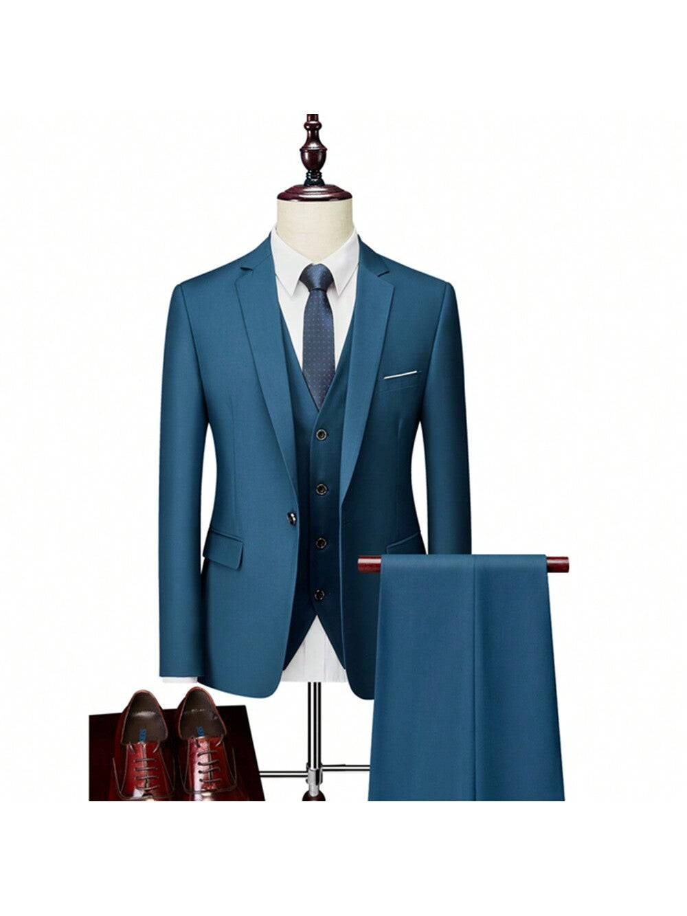 Men Wedding Suit Prom Dress Jacket+Pants+Vest Men Suit Set Slim Fit Tuxedo Male Blazer Customized British Style Groom Clothing