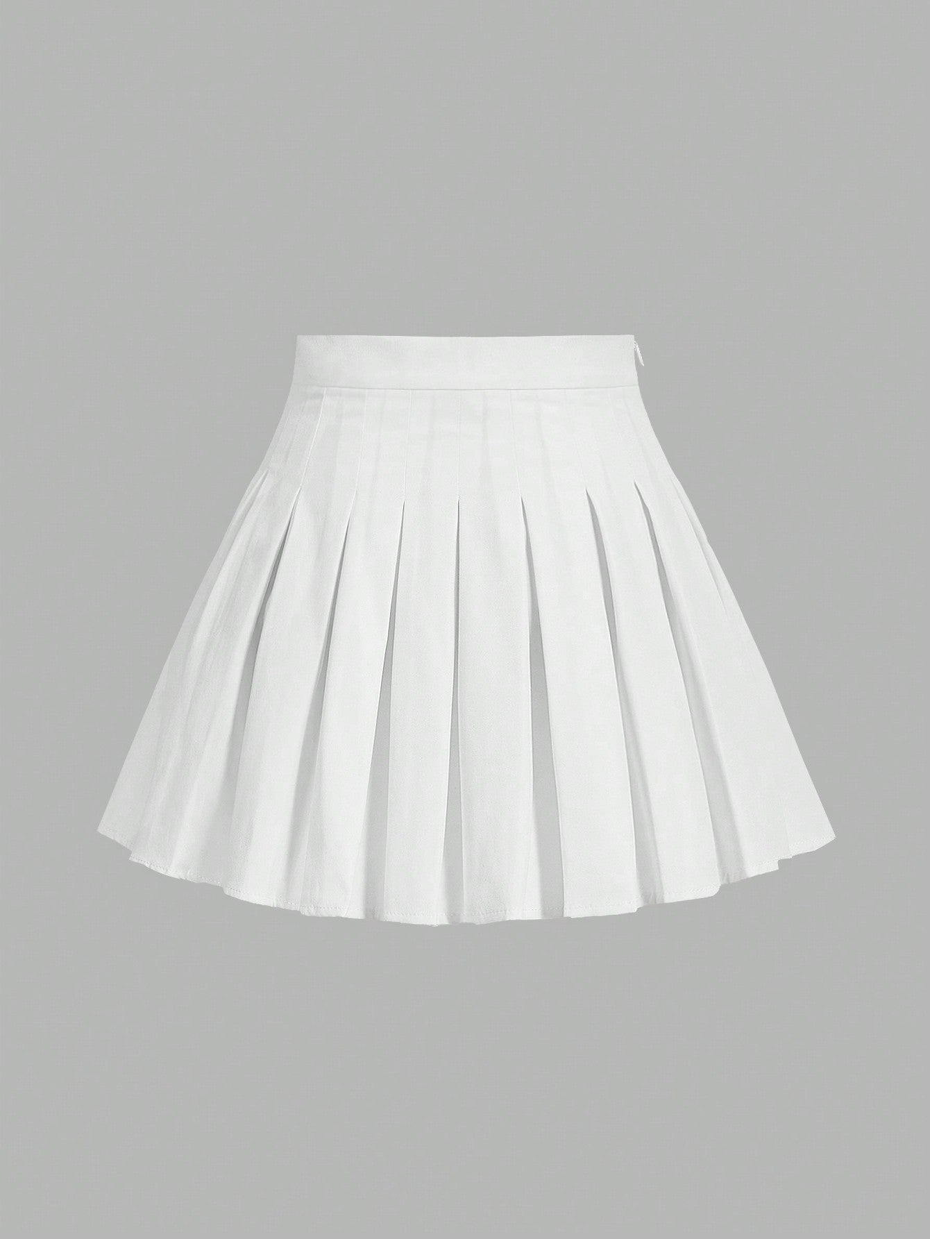 Plus High Waist Pleated Skirt