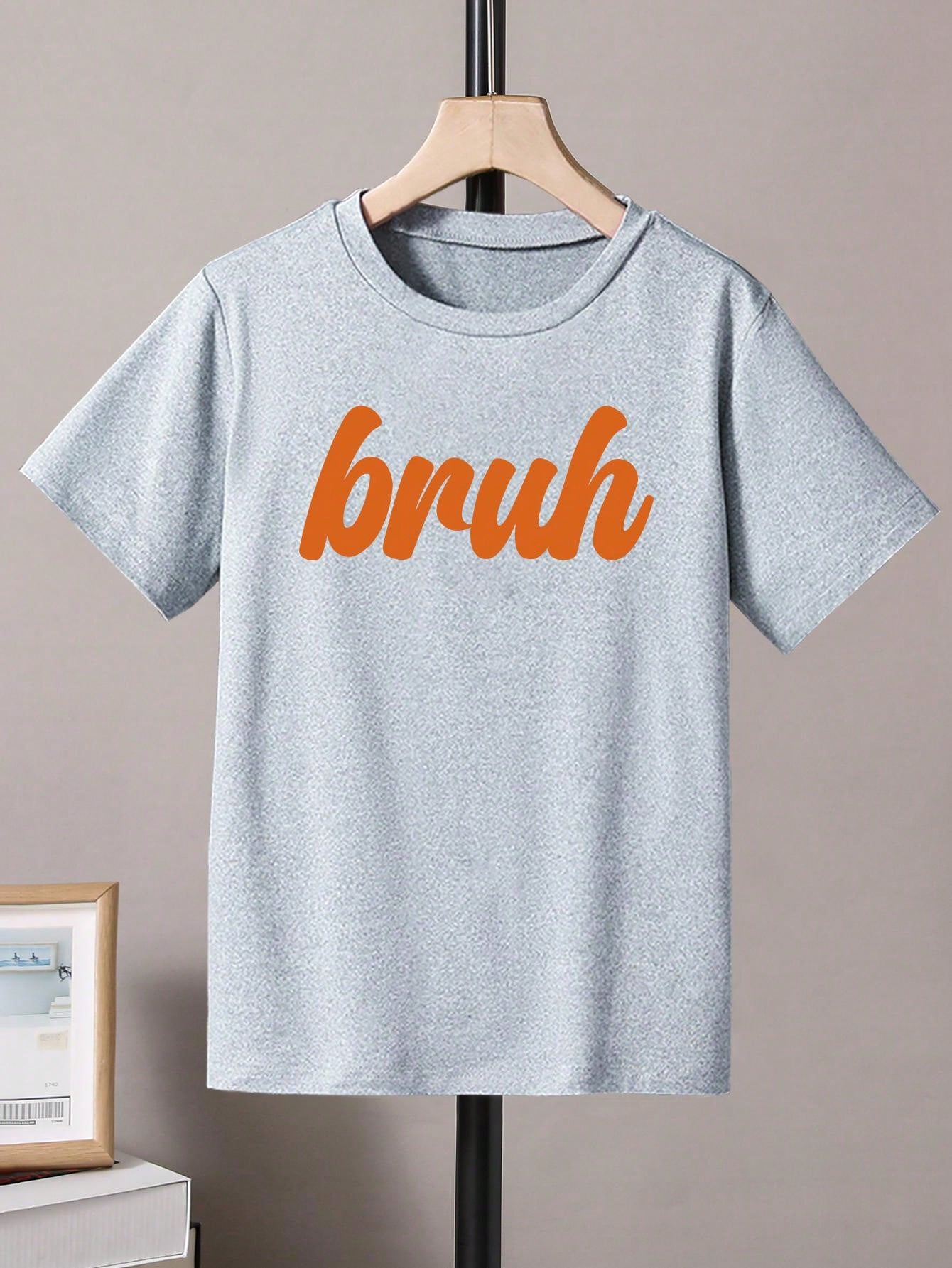 Tween Boy Cool Summer Fun Letter Printed Casual Fashion Comfortable Daily Versatile T-Shirt