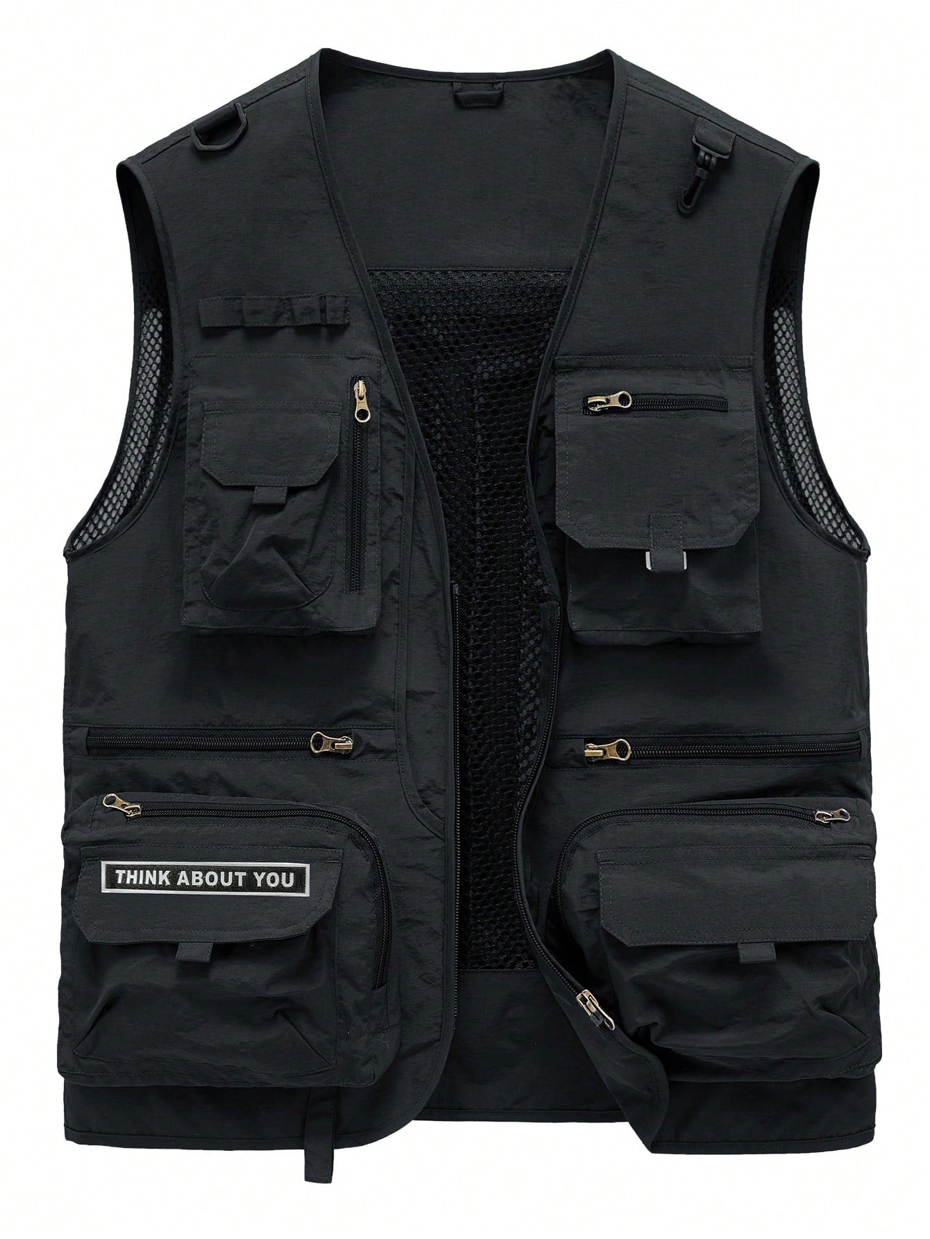 Mesh Detachable Vest Cargo Multi-Pocket Jacket And Streetwear