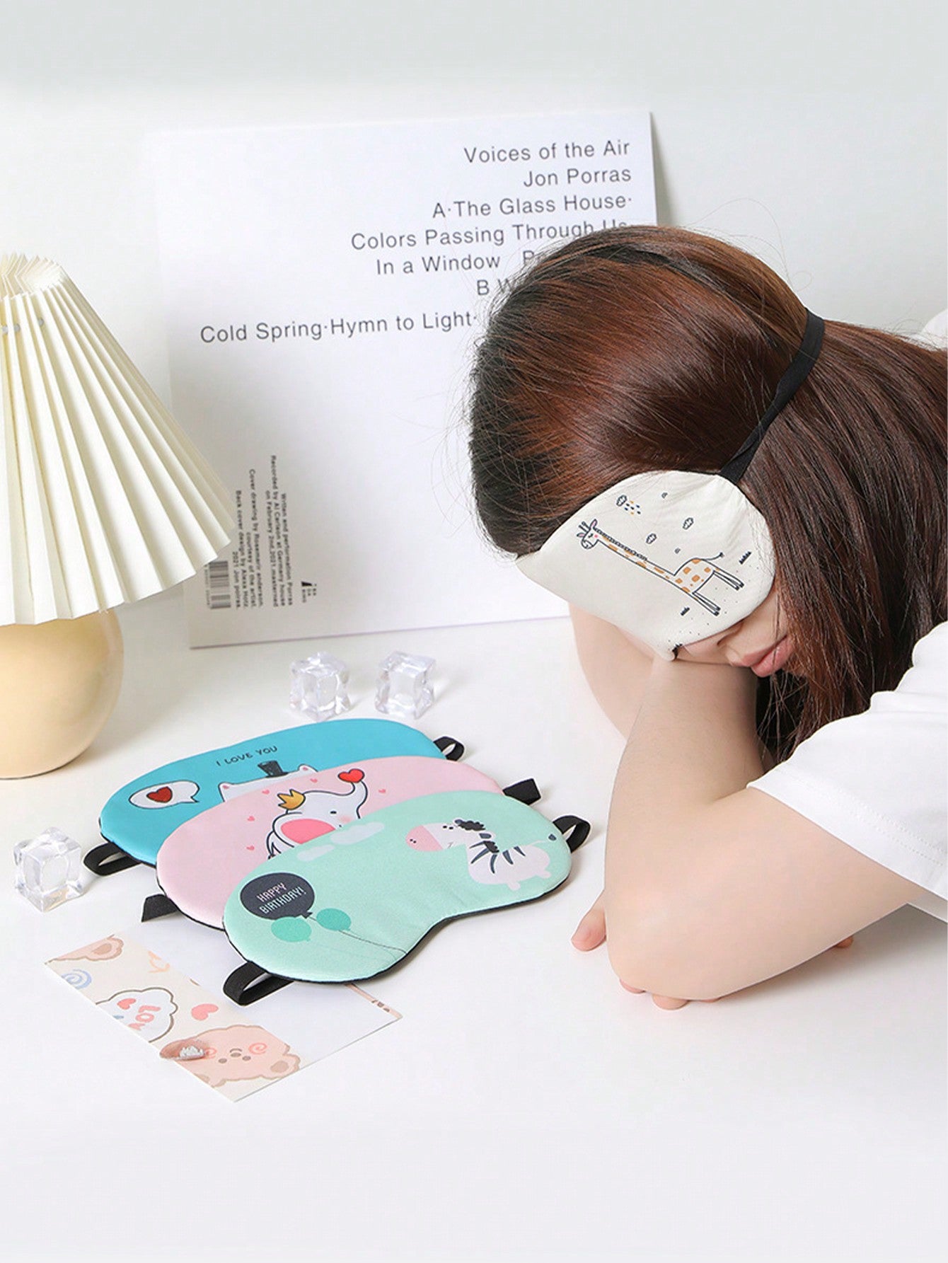 1pc Cute Animal Cartoon Eye Mask For Sleep Aid, Light Blocking, Breathable, Eye Fatigue Relief, Unisex For Kids, Students, Outdoor, Dormitory, Bedroom