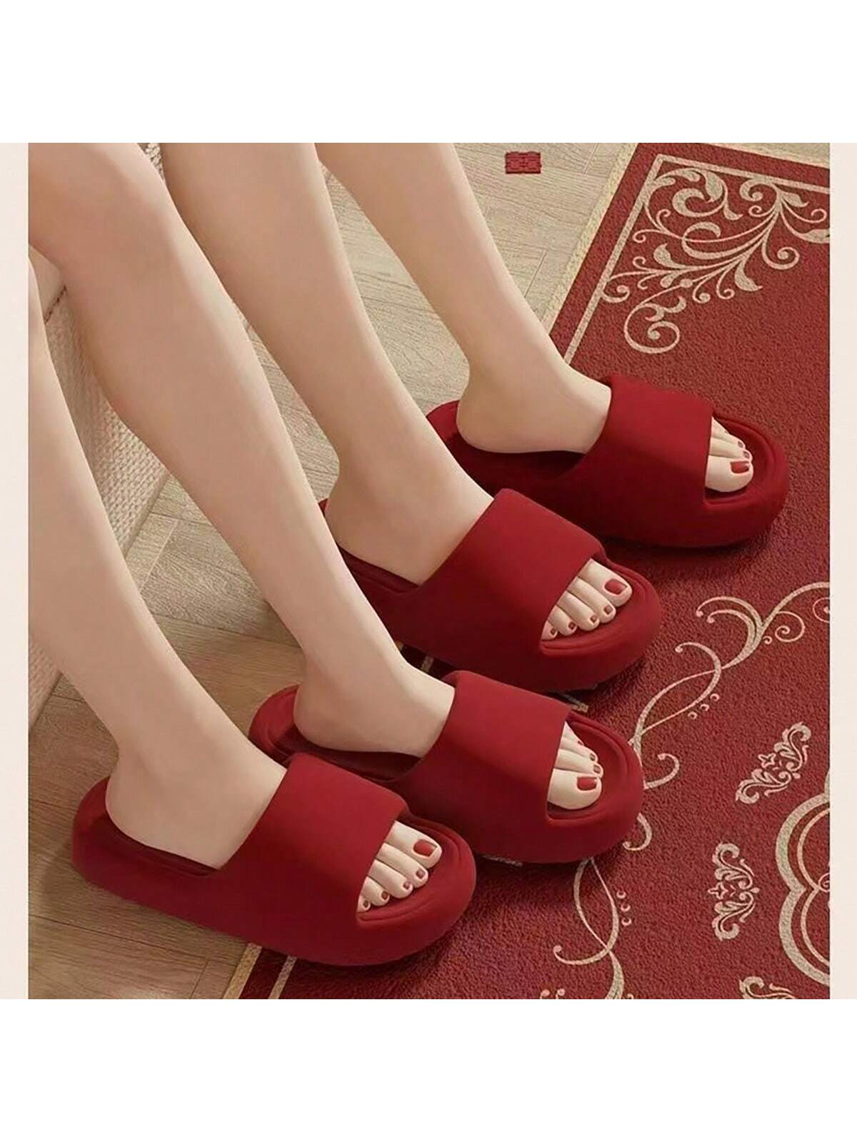 New Fashionable Unisex EVA Couple Slippers, Supermarket Style, Simple And Elegant Home Bathroom Outdoor Slipper, Comfortable, Soft, Anti-Slip, Thick Soled, Lightweight And Comfortable, High-End Couple Slippers, Ins Style