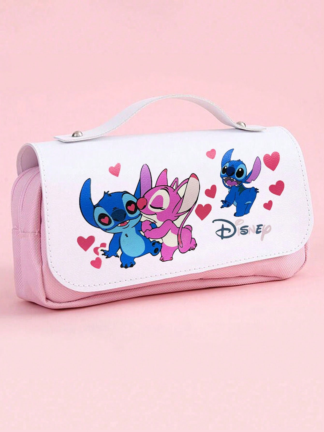 Animation Pencil Bag Lilo And Stitch Peripheral Stationery Bag Large Capacity Printed Storage Pencil Box