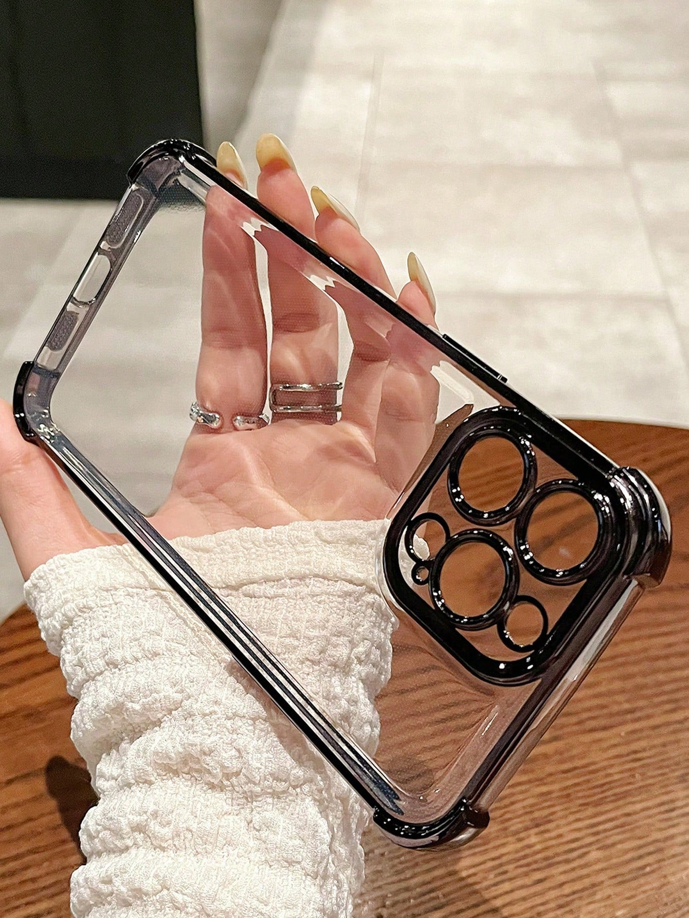 1pc Transparent Shockproof Air Cushion Phone Case Compatible With IPhone/Samsung/Huawei/Xiaomi/Redmi