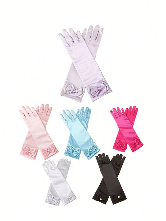 Princess Gloves Children's Performance Dress Stage Performance Long Gloves Girls' Etiquette Kids Gloves For Toddlers