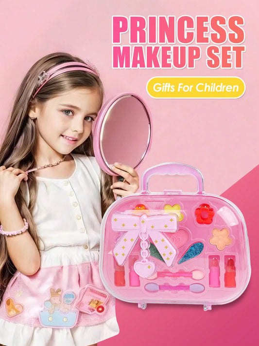 Kids Little Handbag Of Beauty Toys Makeup Kit For Girls,Make-Up Toys Princess Washable Pretend Play Cosmetic Set Toys,  & Safe, Birthday,Christmas, Halloween Gifts For Girls